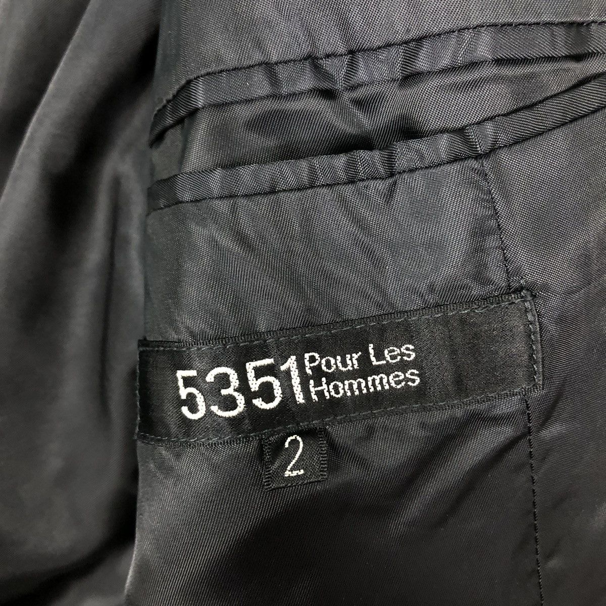 Japanese Brand VINTAGE WOOL LONG JACKET DOUBLE COLLAR 5351 POUR LES HOMMES Size US M / EU 48-50 / 2 - 18 Thumbnail