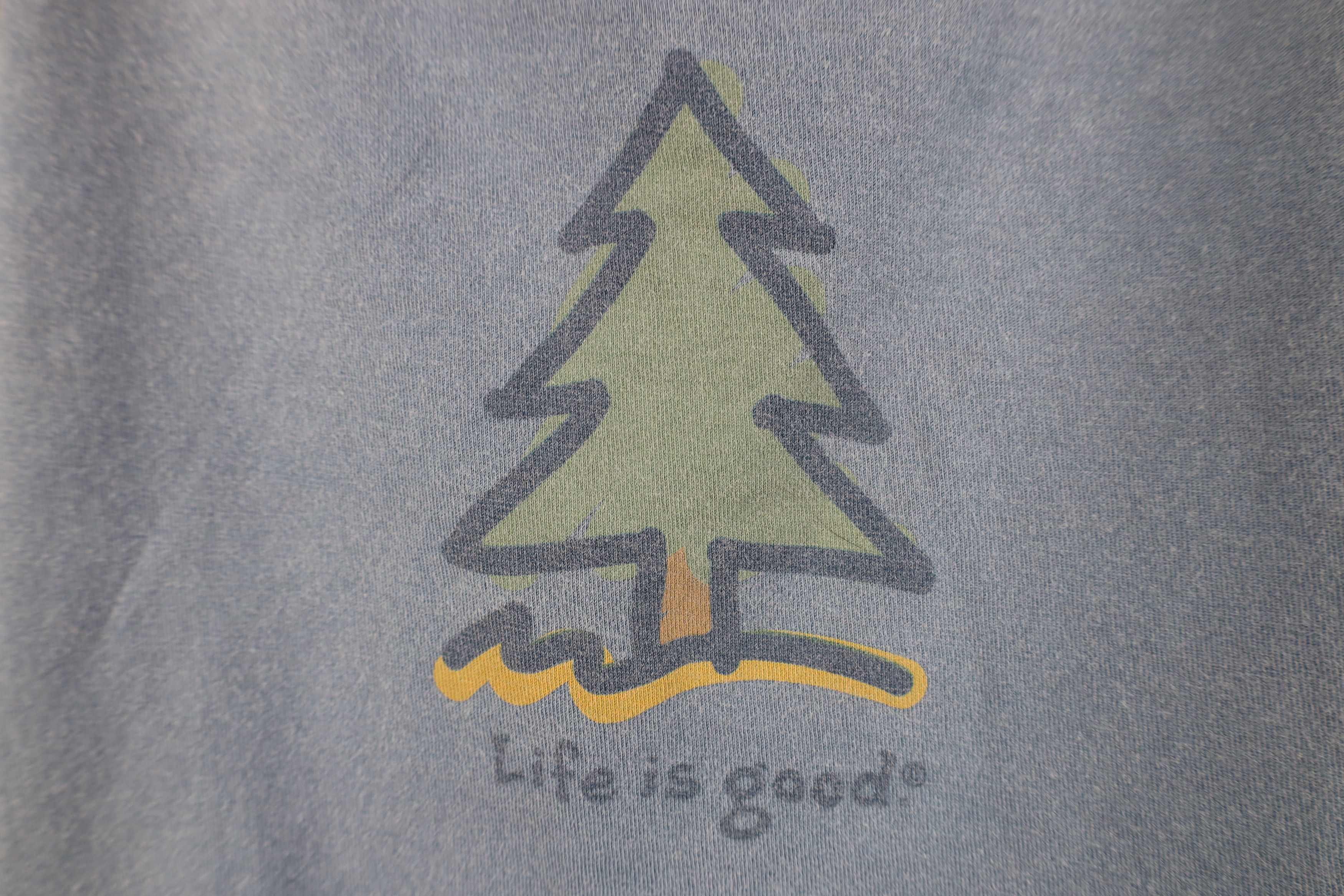 Life is Good Vintage Life Is Good Tree Long Sleeve T-Shirt Blue Cotton Size US XL / EU 56 / 4 - 4 Thumbnail