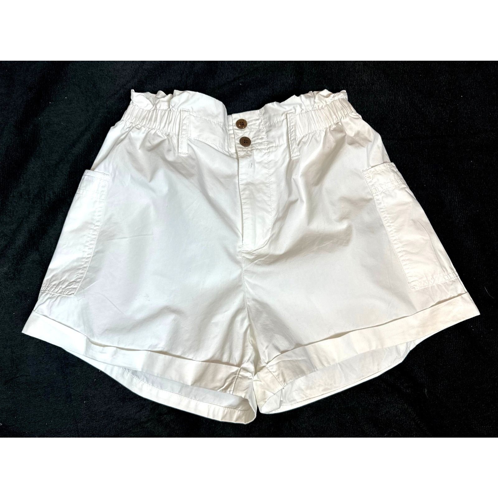Urban Outfitters Paper Bag Waist Hip Pockets Urban Outfitters Shorts White S Size 27" / US 4 / IT 40 - 4 Thumbnail