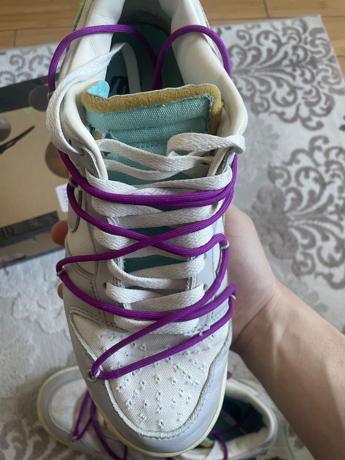 Nike × Off-White Dunk low x Off White LOT21 9us Size US 9 / EU 42 - 4 Thumbnail
