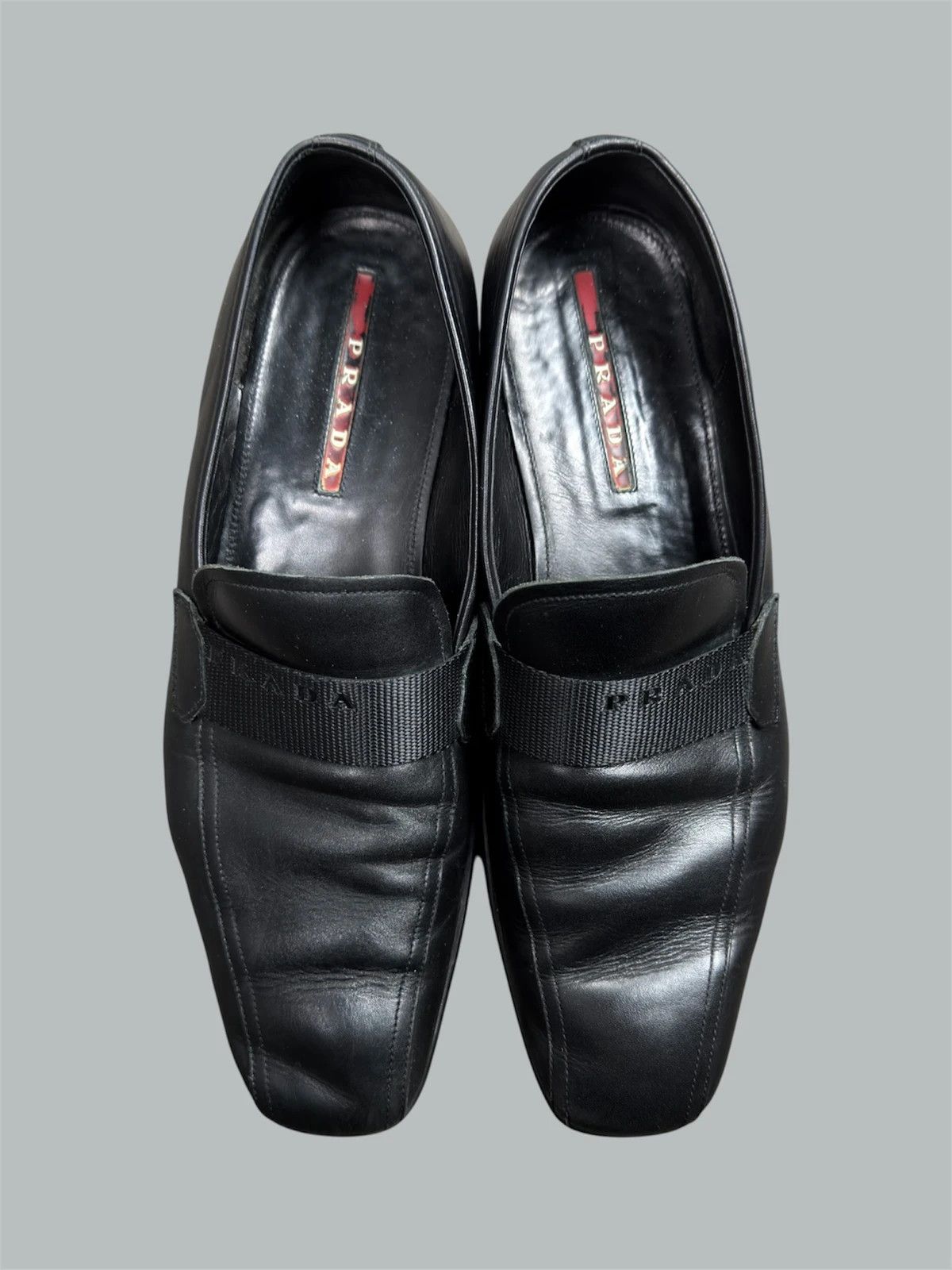 Prada Prada leather square toes vintage loafers Size US 12 / EU 45 - 2 Thumbnail
