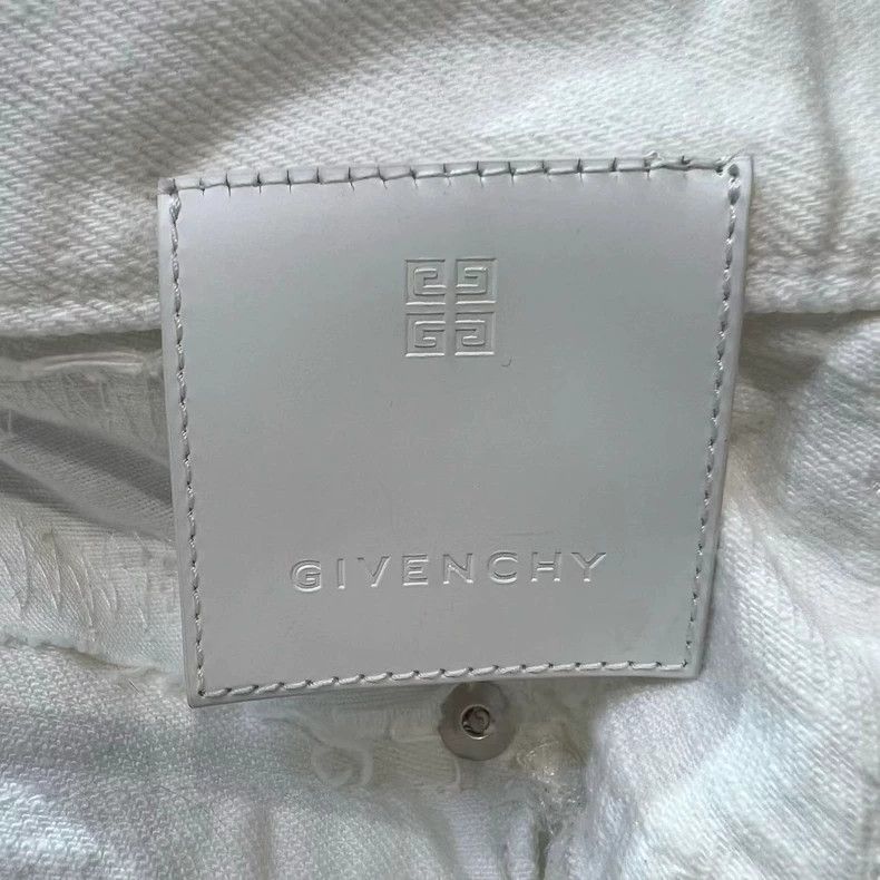 Givenchy Givenchy Distressed white denim pants Size US 33 - 4 Thumbnail