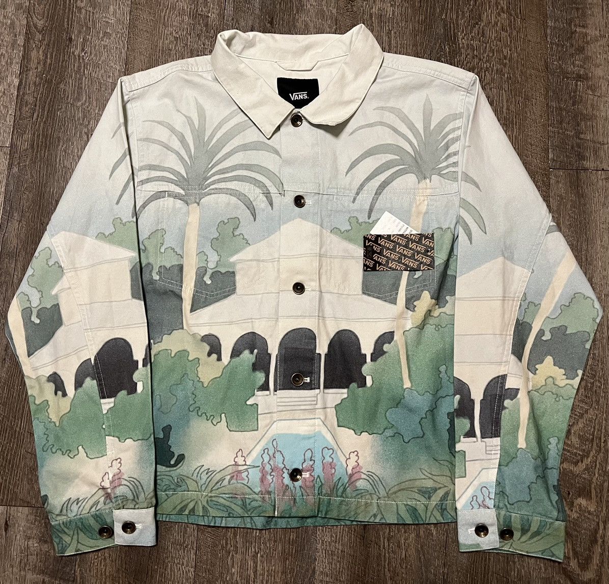 Van Vans Europe Exclusive Paradise Island Denim Jacket Size US M / EU 48-50 / 2 - 1 Thumbnail