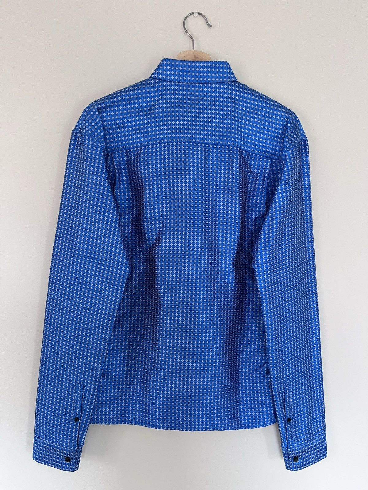 Haider Ackermann Haider Ackermann 2017 Silk Blue Jacquard Long Shirt SS17 Size US M / EU 48-50 / 2 - 3 Thumbnail