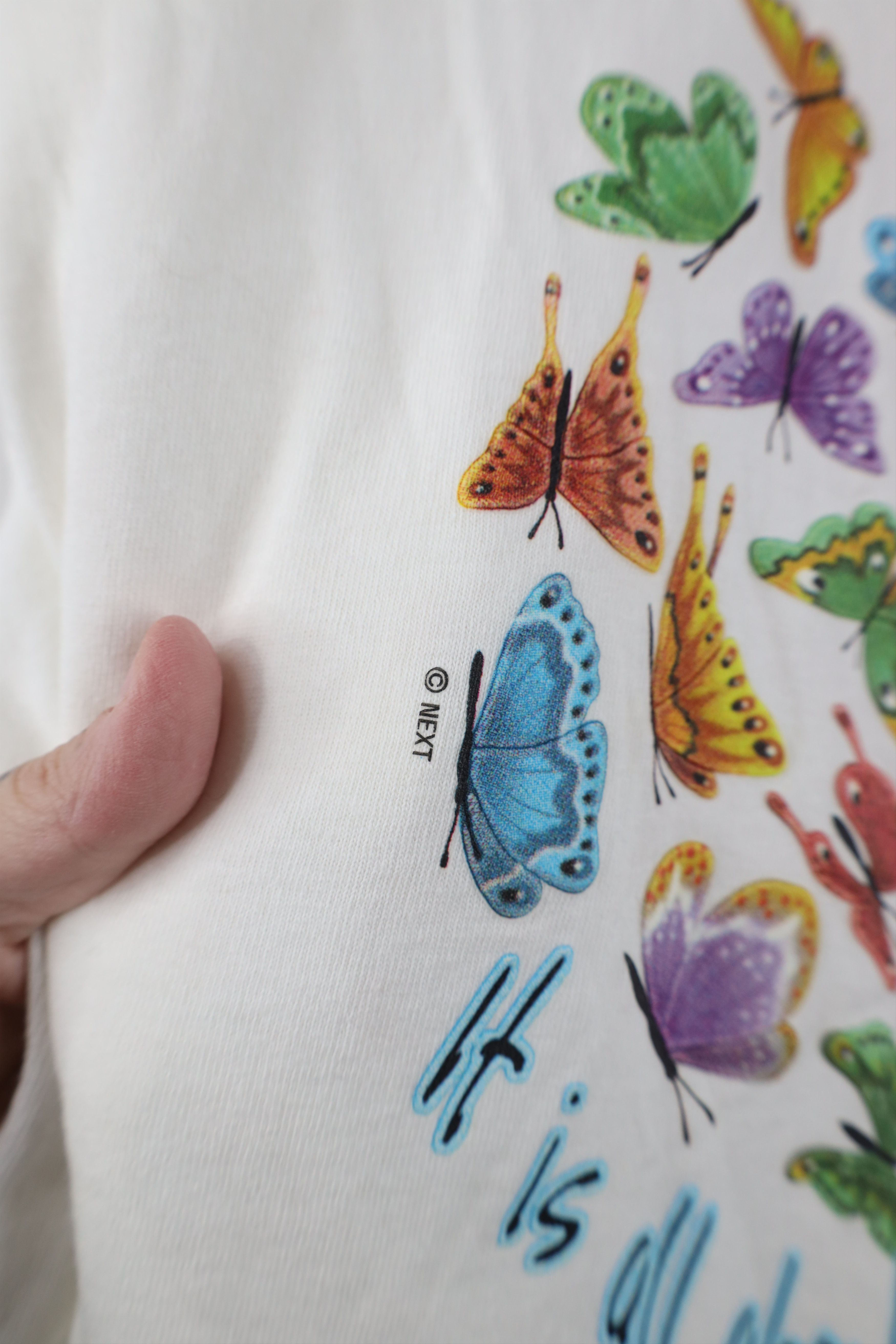 Vintage Vintage 90s Y2K Streetwear Nature Butterfly T-Shirt White Size XL / US 12-14 / IT 48-50 - 6 Thumbnail