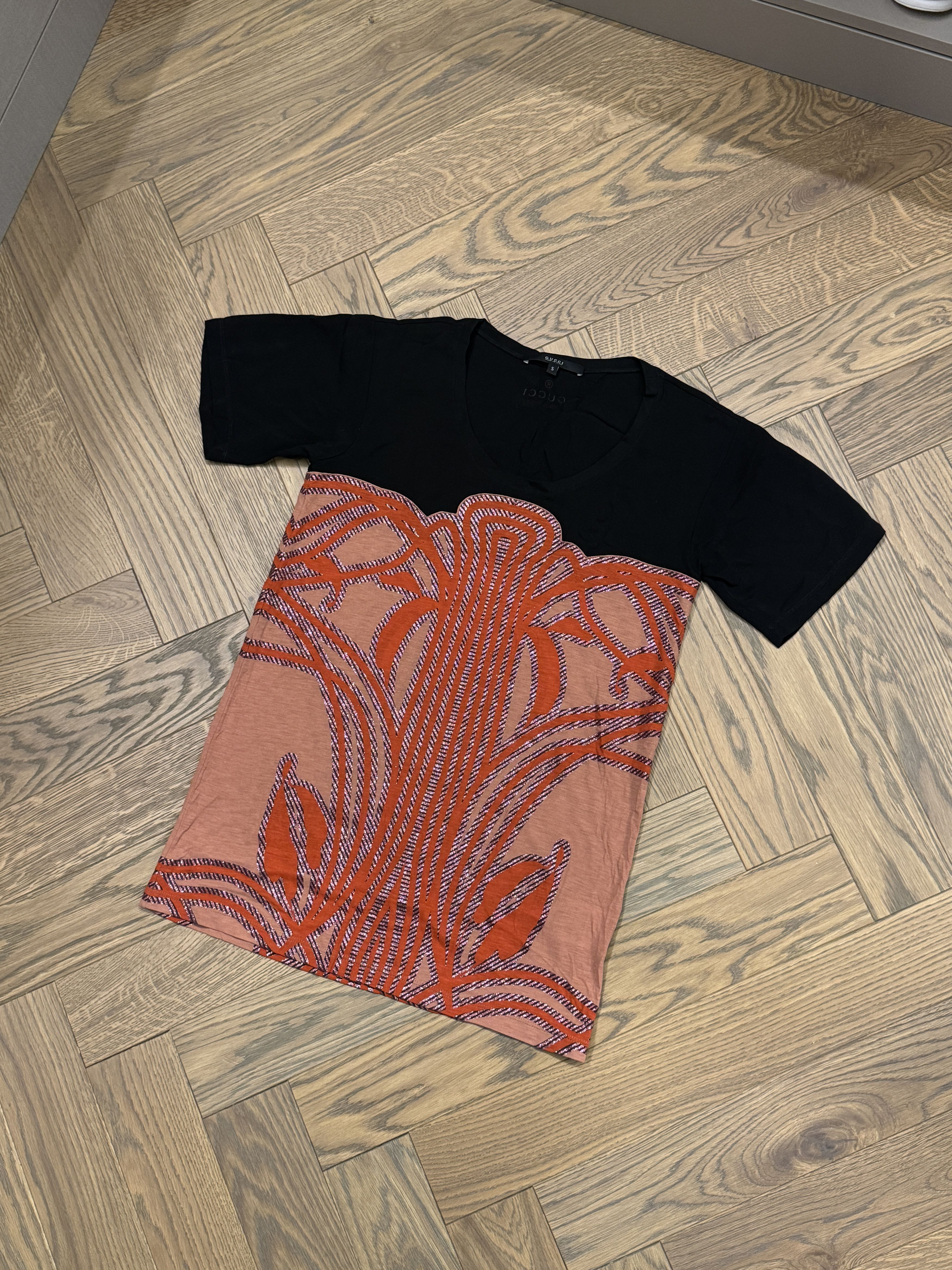 Gucci Gucci short sleeve silk-insert graphic tee Size S / US 4 / IT 40 - 4 Thumbnail