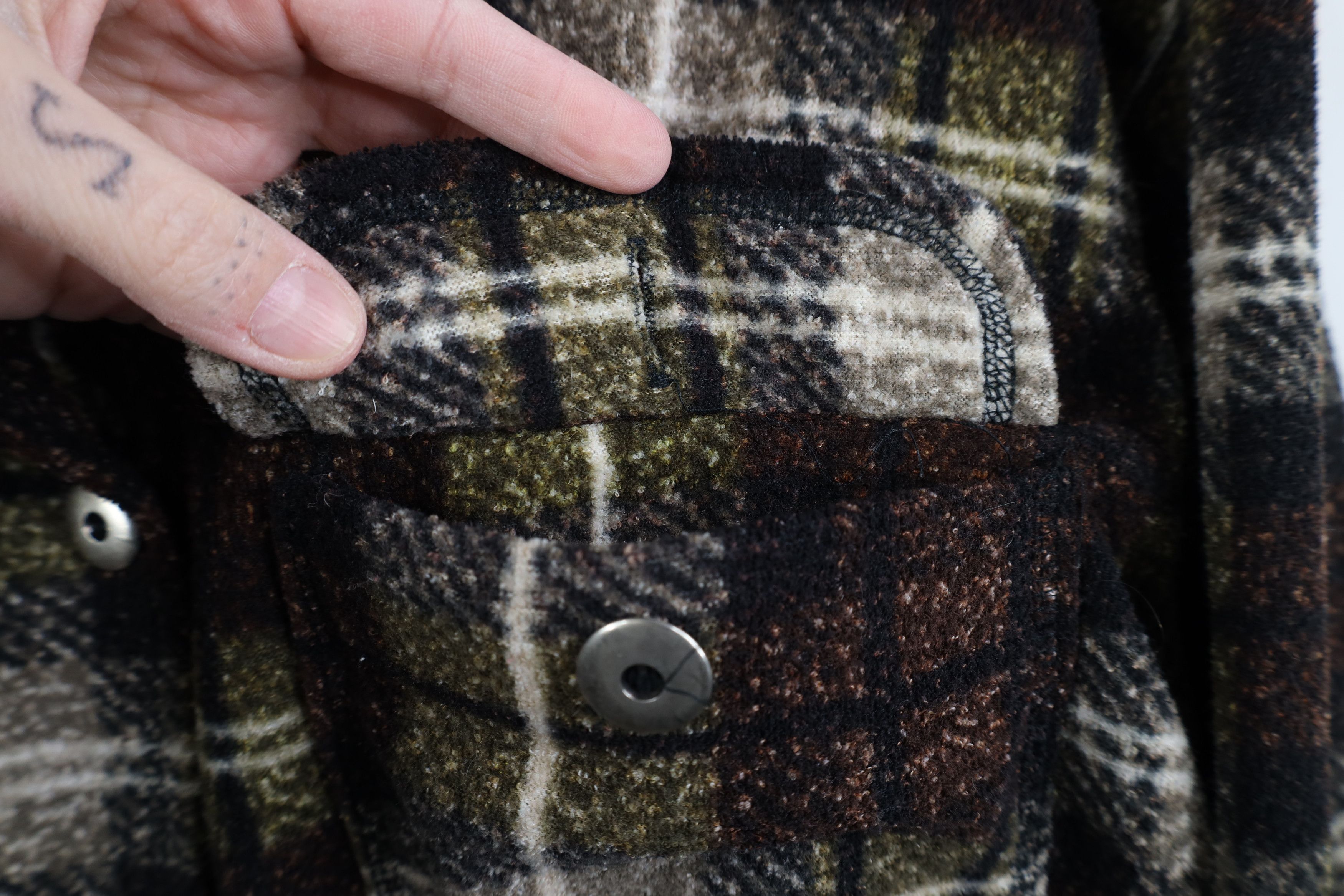 Vintage Vintage 90s Streetwear Fleece Button Shirt Jacket Jac Shirt Size XL / US 12-14 / IT 48-50 - 5 Thumbnail