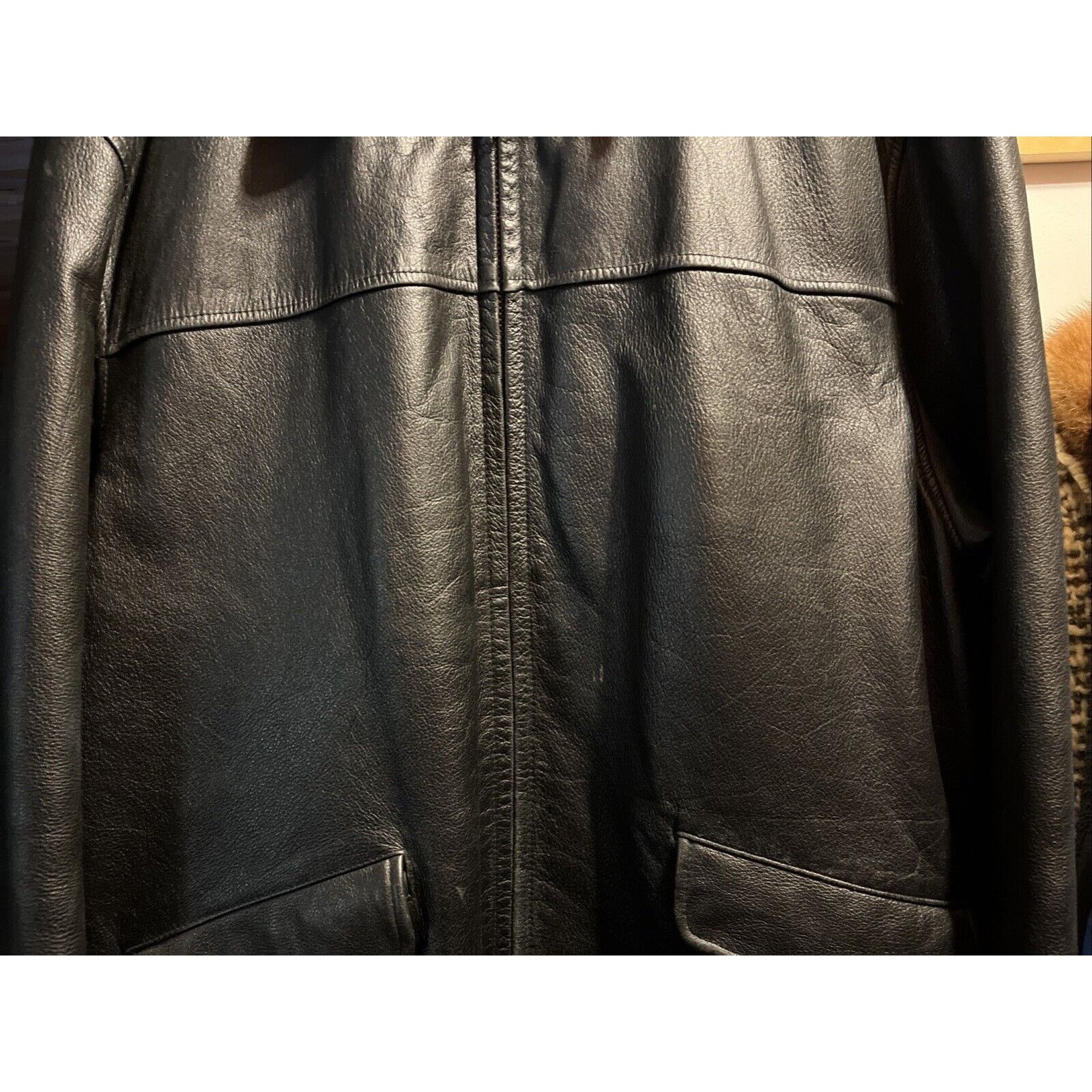 True Grit True Grit Vintage Men’s XL Leather Jacket Black LS Zip Y2K Size US XL / EU 56 / 4 - 7 Thumbnail