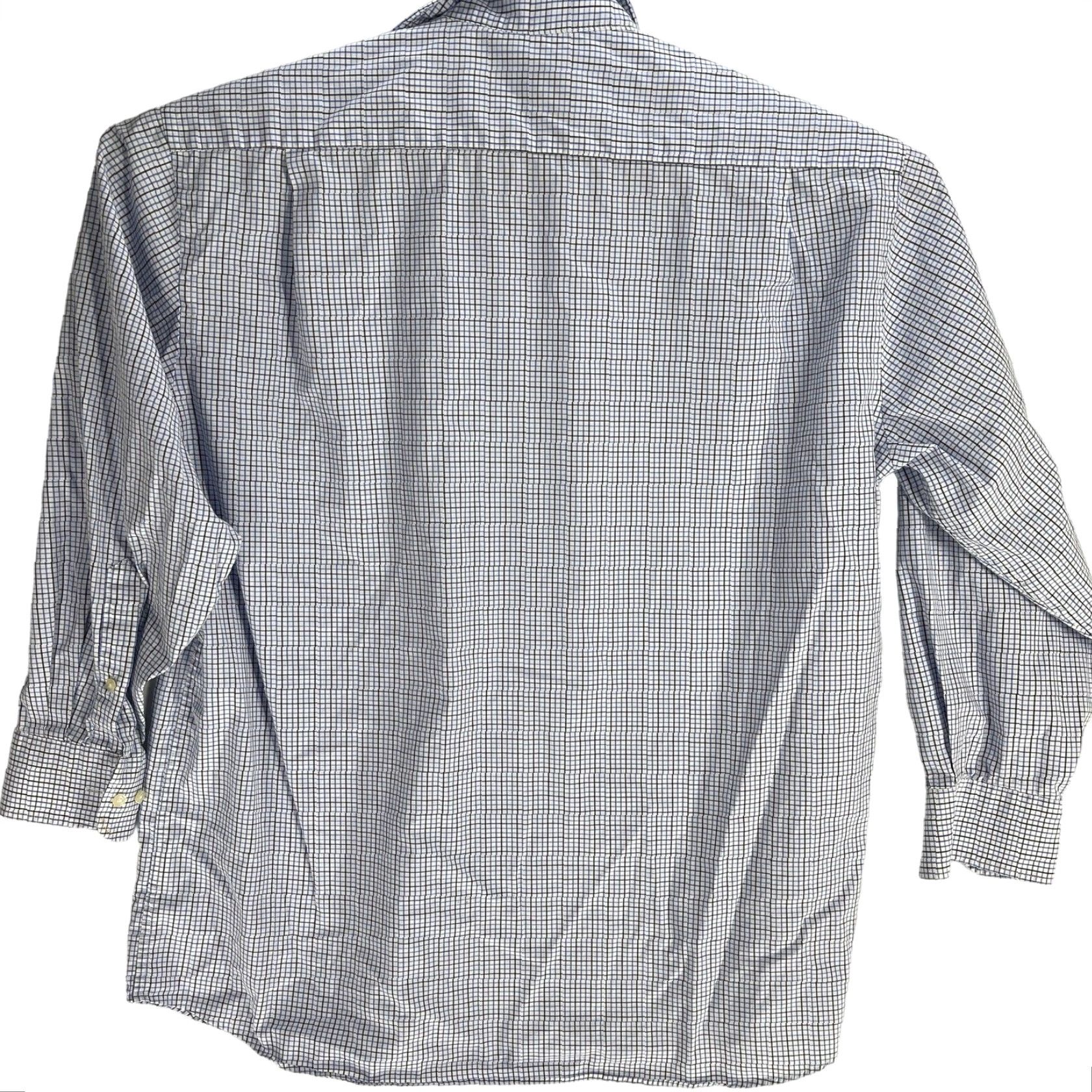 Tommy Hilfiger Tommy Hilfiger Button-Up Shirt Mens L Blue White Gray Plaid Office FLAW Size US L / EU 52-54 / 3 - 4 Thumbnail