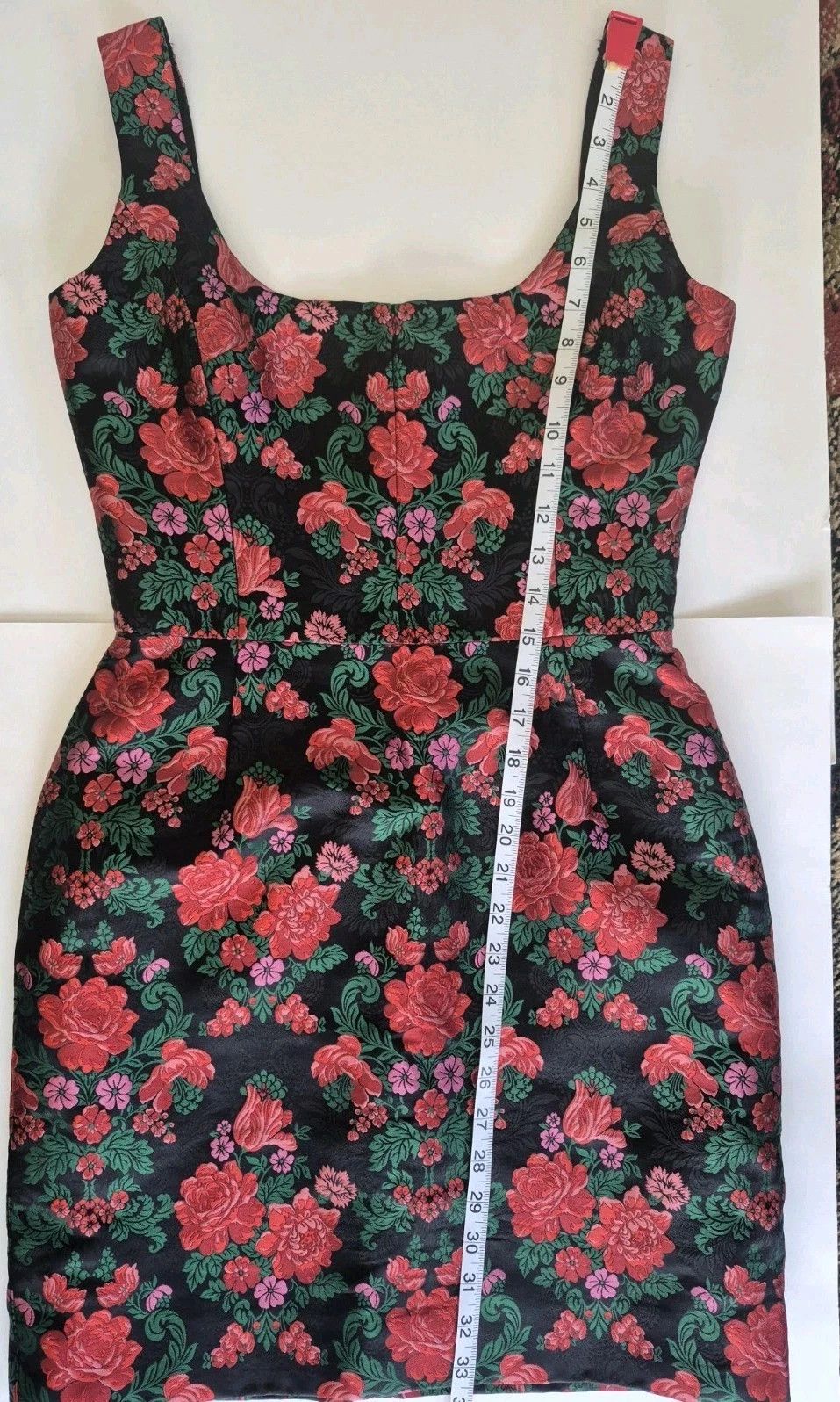 D&G Dress Black Floral Silk Blend Sheath Italy Size 42 (M)