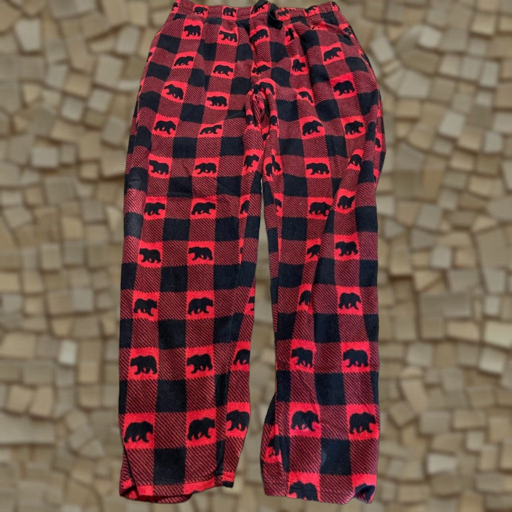 Vintage Victory Lounge Pants Womens XL Red Black Plaid PJ Pants Size 40" / US 18 - 1 Thumbnail