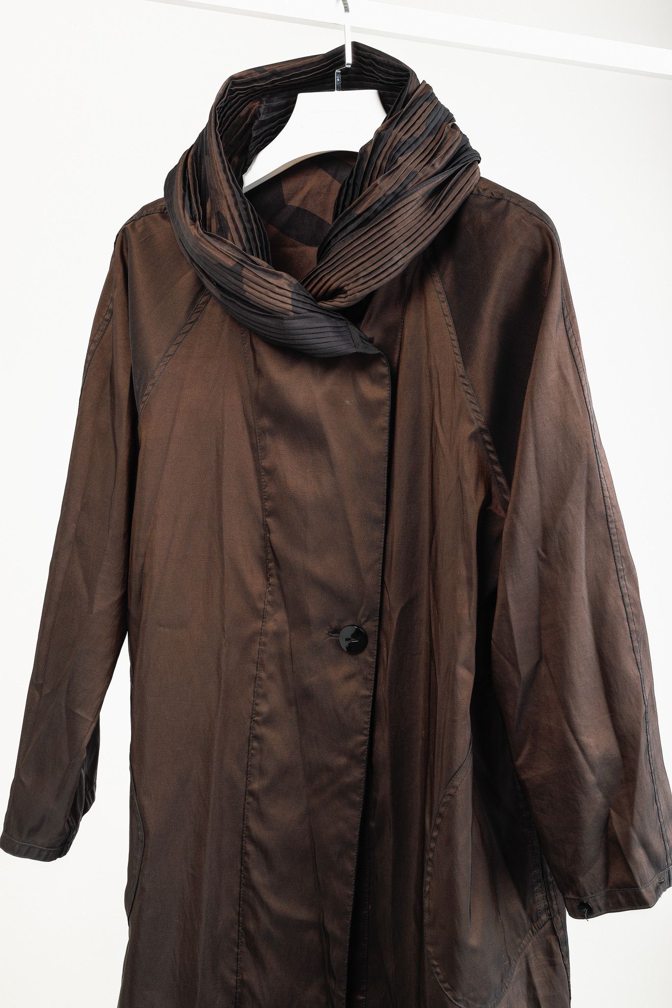 Other Mycra Pac Donatella Wavy-Print Reversible Long Raincoat Size XL / US 12-14 / IT 48-50 - 10 Thumbnail