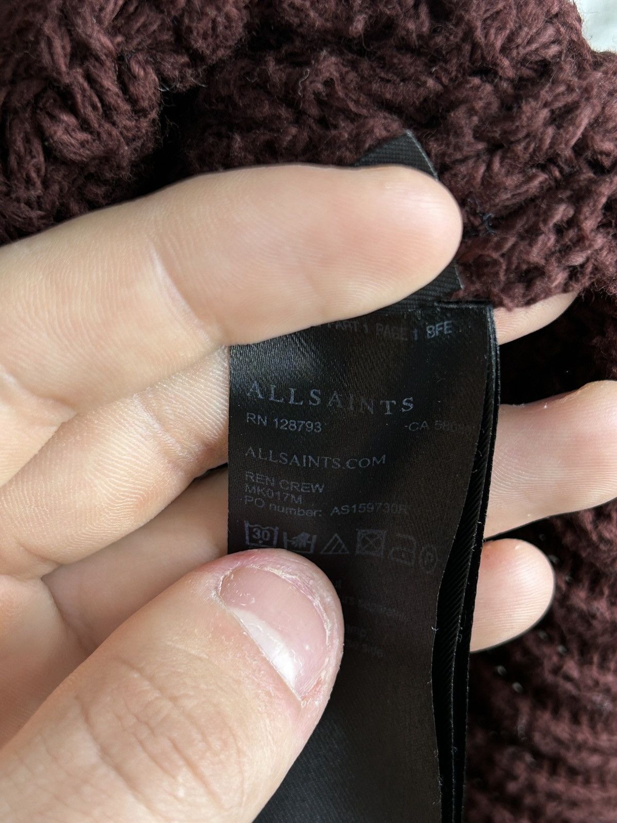 Allsaints × Japanese Brand Mens AllSaints Ren Crew Sweater luxury knitwear size S Size US S / EU 44-46 / 1 - 6 Thumbnail