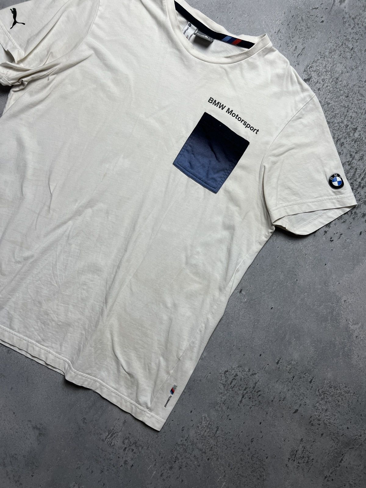 BMW × Puma Rare BMW Motorsport X Puma Pocket White Tshirt Size US XL / EU 56 / 4 - 4 Thumbnail