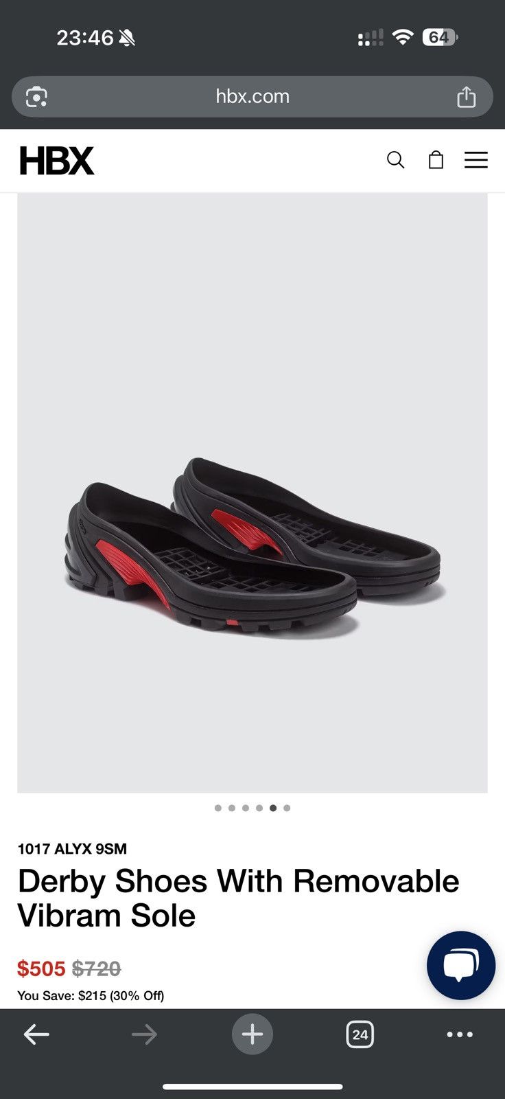 1017 ALYX 9SM Iconic 1017 ALYX 9SM Derby Shoes With Removable Vibram Sole Size US 7 / EU 40 - 2 Thumbnail