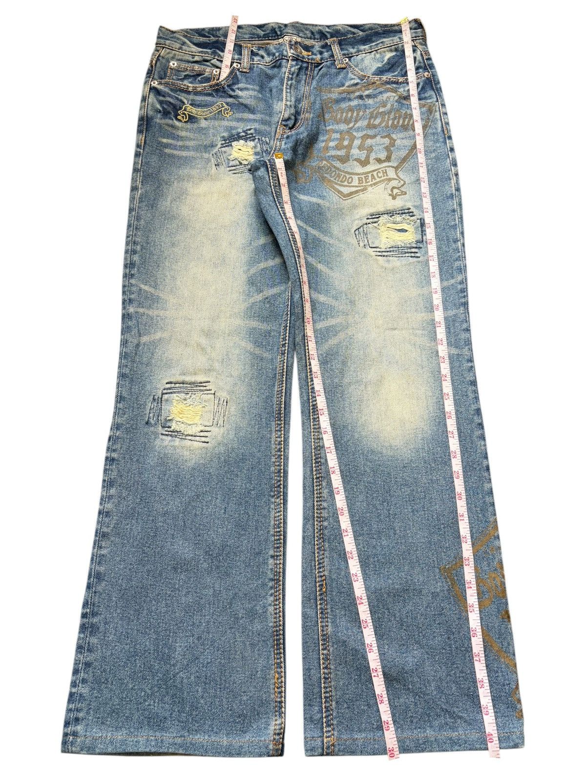 Body Glove Vintage Body Glove Printed Distressed Flare Jeans Size US 33 - 7 Thumbnail