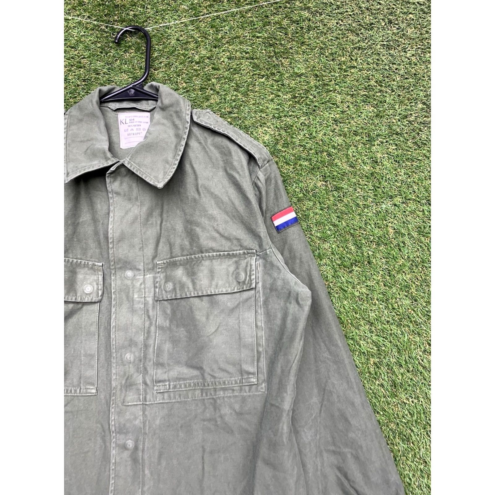 Vintage VINTAGE Rotkopf Netherlands Army Shirt Mens Large 104 Green Flag Canvas Jacket/Military Style Size US L / EU 52-54 / 3 - 3 Thumbnail
