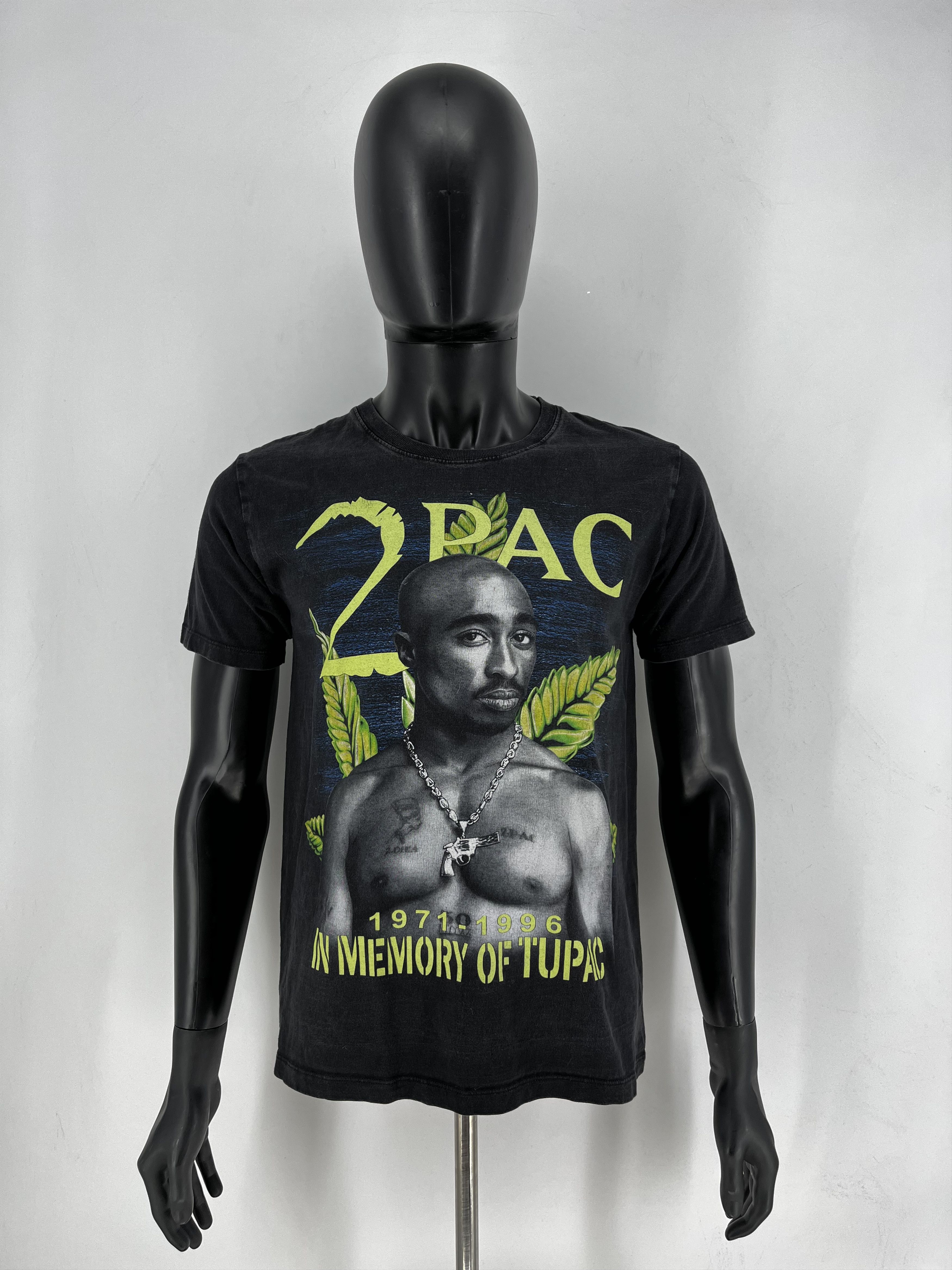 Band Tees Vintage 2Pac Tupac Shakur 1996 Men’s Black Double Sided Sz M Size US M / EU 48-50 / 2 - 2 Thumbnail