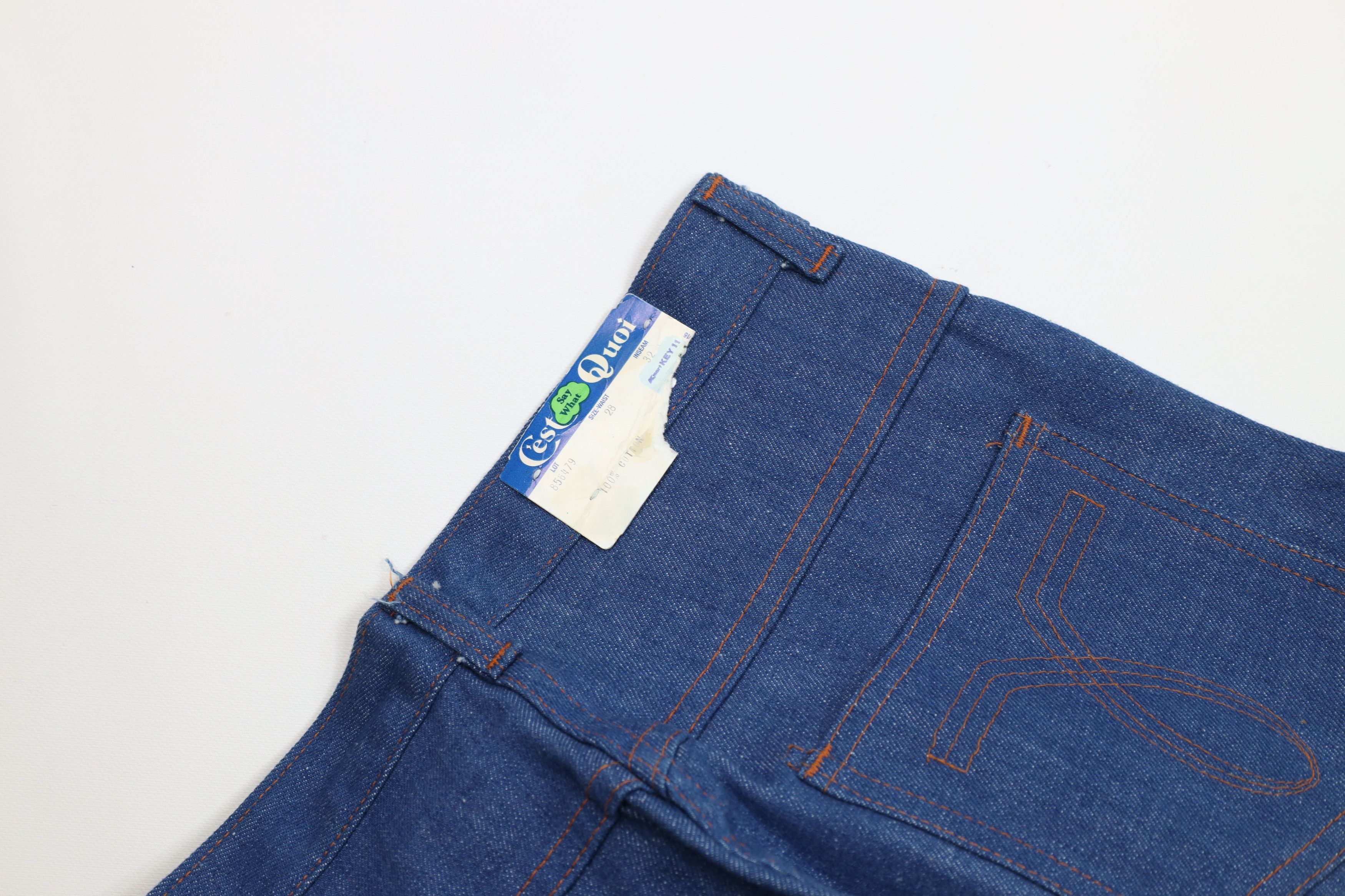 Vintage Deadstock Vintage 70s Streetwear Wide Leg Denim Jeans USA Size US 28 / EU 44 - 8 Thumbnail