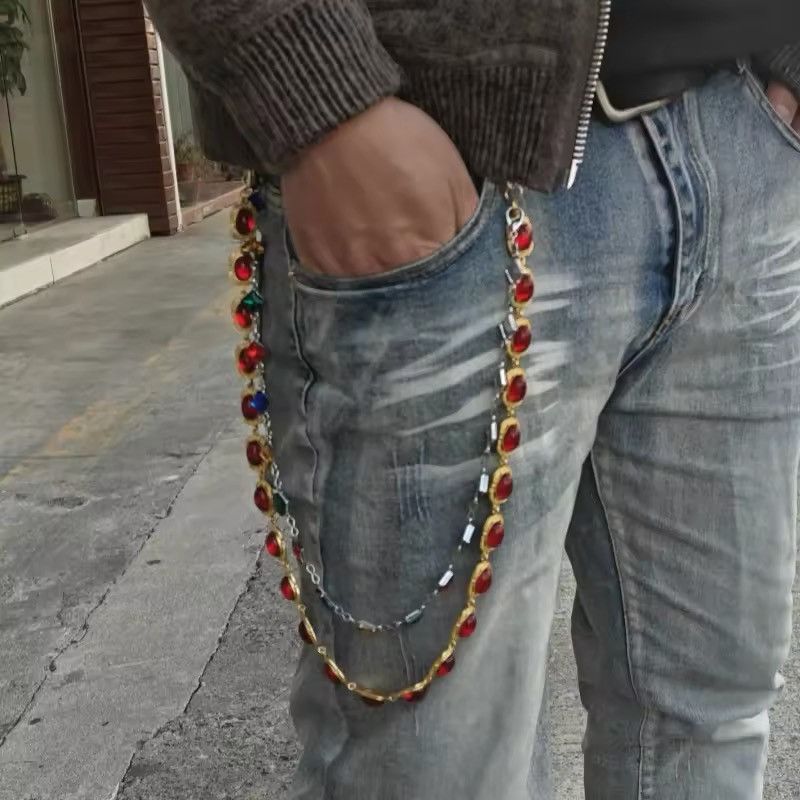 Other Multicolored Agate Pants Chain Bohemia Waist Pants Chain Size ONE SIZE - 8 Thumbnail