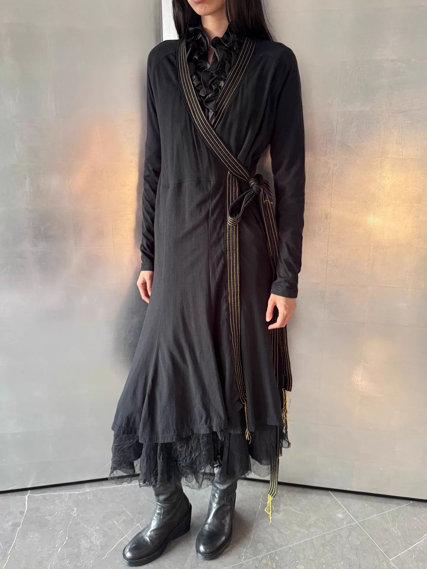Vintage Dutch Brand Vintage Cross-Tie Lace A-Line Robe Coat Size M / US 6-8 / IT 42-44 - 6 Thumbnail