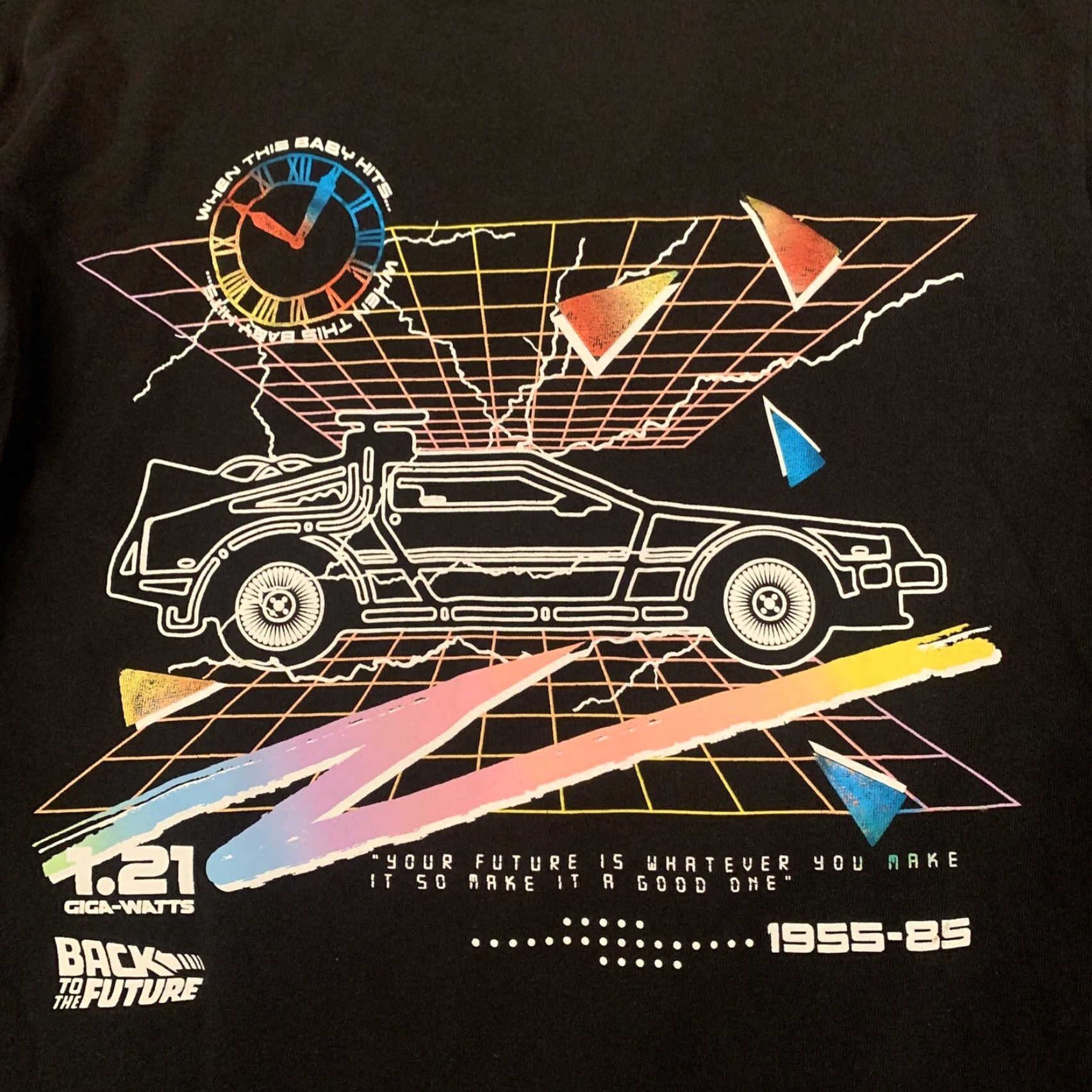 Vintage Universal Studios Back to the Future Long Sleeve Shirt Mens Medium Black Movie Size US M / EU 48-50 / 2 - 2 Thumbnail