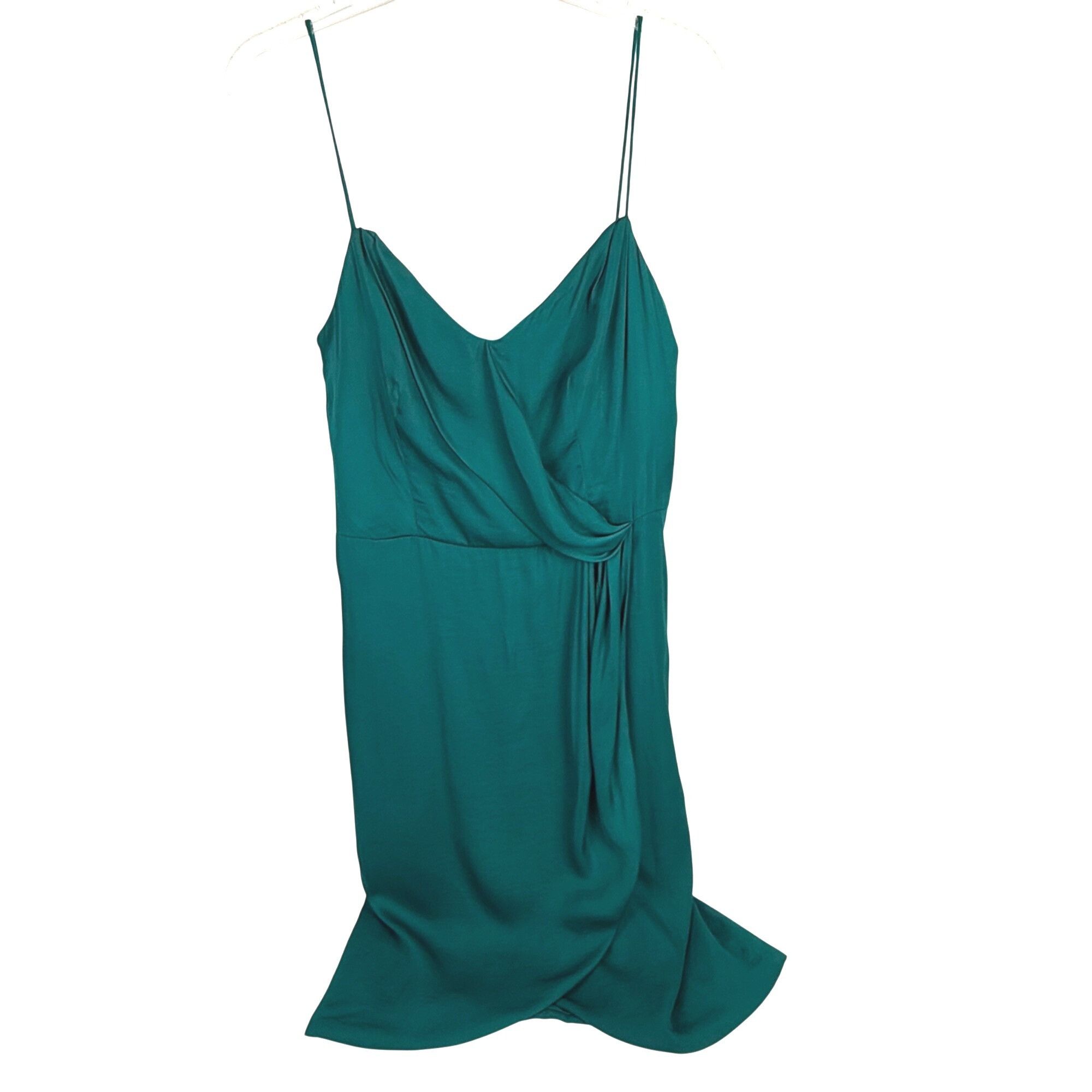 Banana Republic Banana Republic Women's Faux-Wrap Emerald Green Cocktail Dre Size L / US 10 / IT 46 - 1 Thumbnail