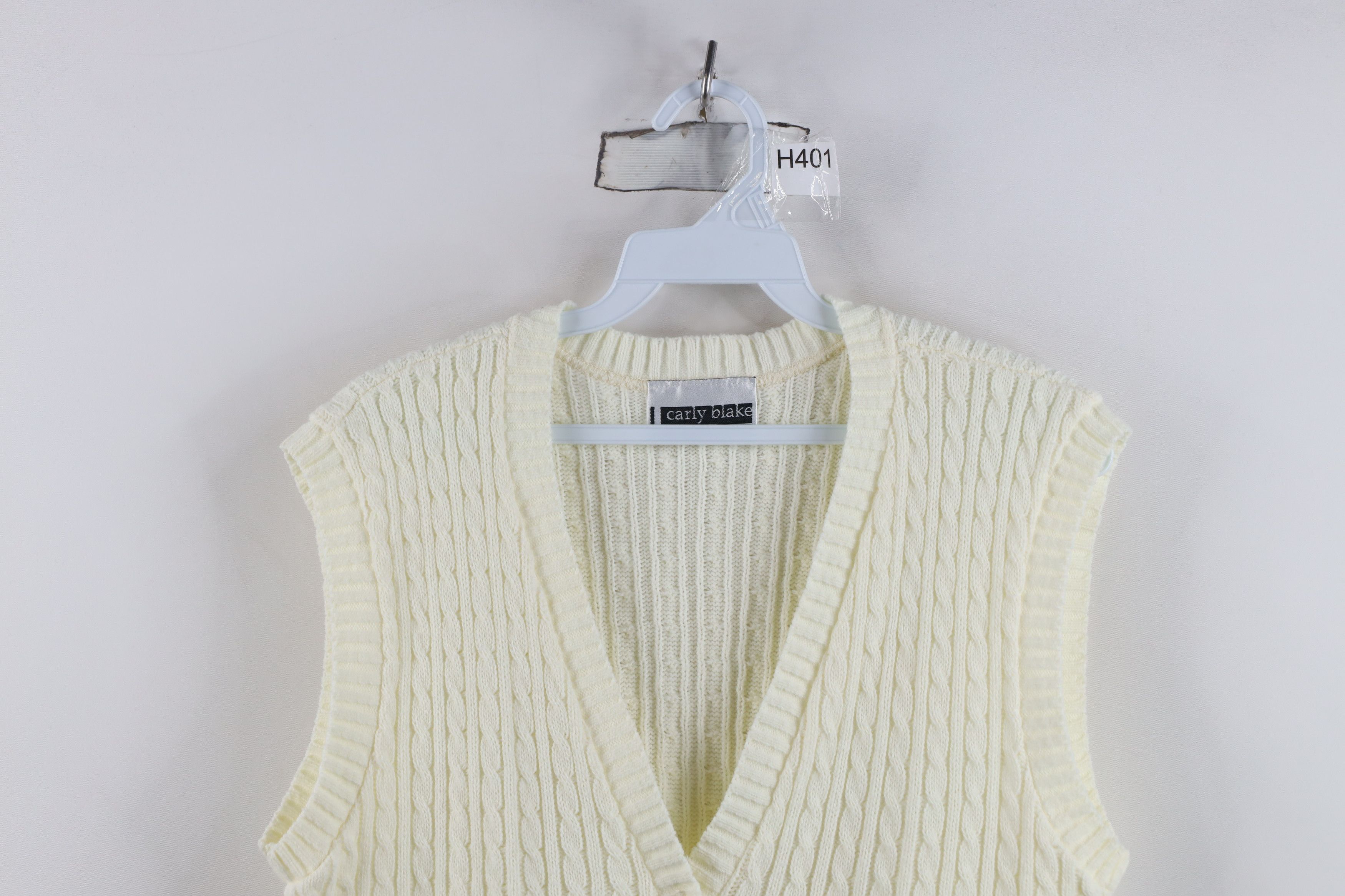 Vintage Vintage 90s Streetwear Chunky Cable Knit Sweater Vest USA Size M / US 6-8 / IT 42-44 - 2 Thumbnail