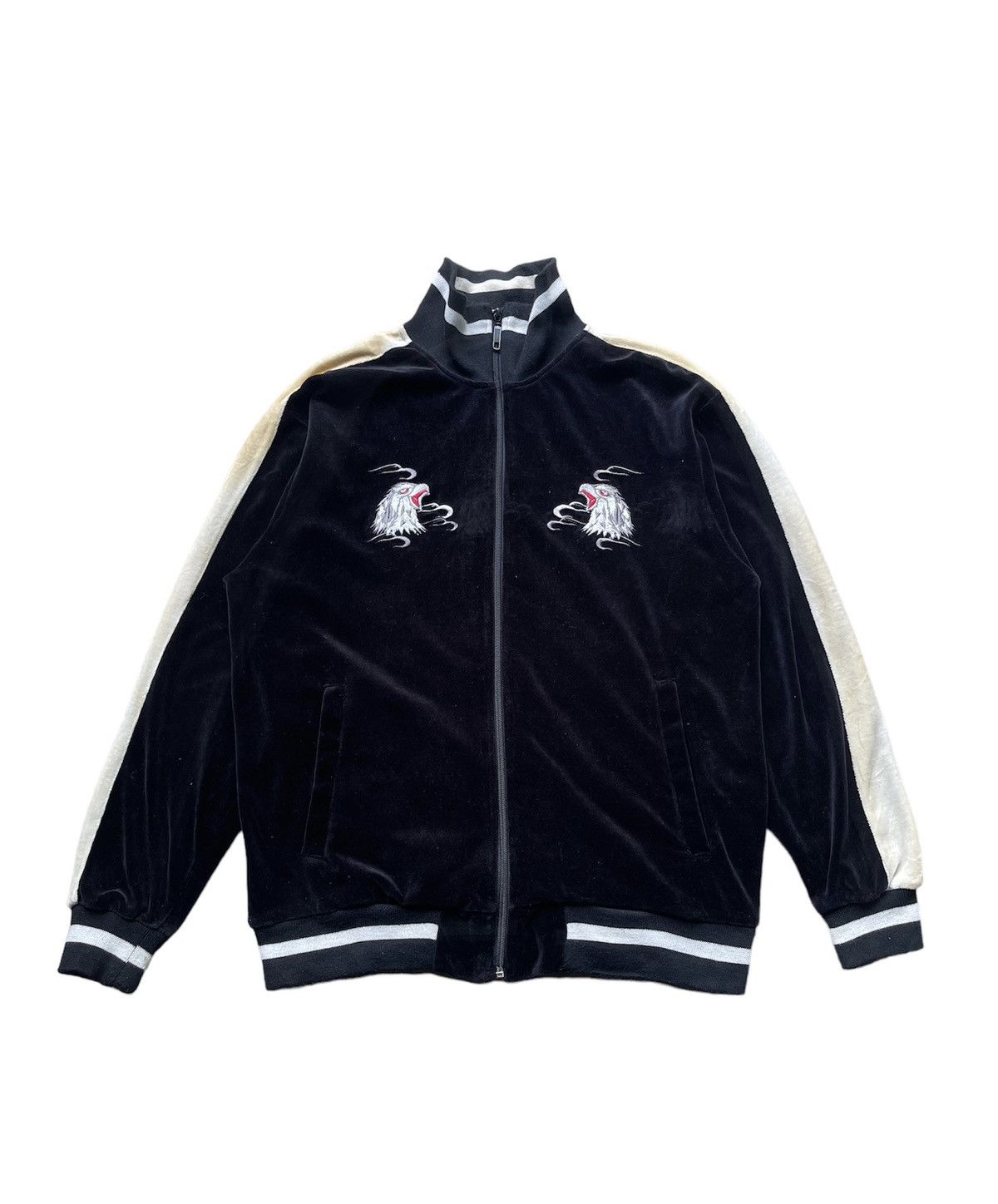 Japanese Brand Vintage Detictive Struct Sukajan Velvet Zip Jacket Size US M / EU 48-50 / 2 - 2 Thumbnail