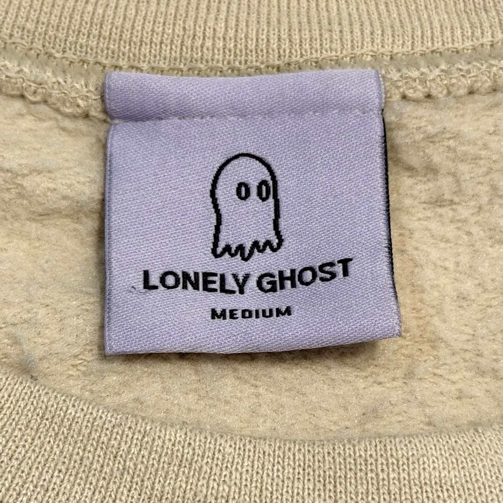 Vintage Lonely Ghost Sweatshirt Mens Medium Beige Connect Graphic Crewneck Pullover Size US M / EU 48-50 / 2 - 4 Thumbnail