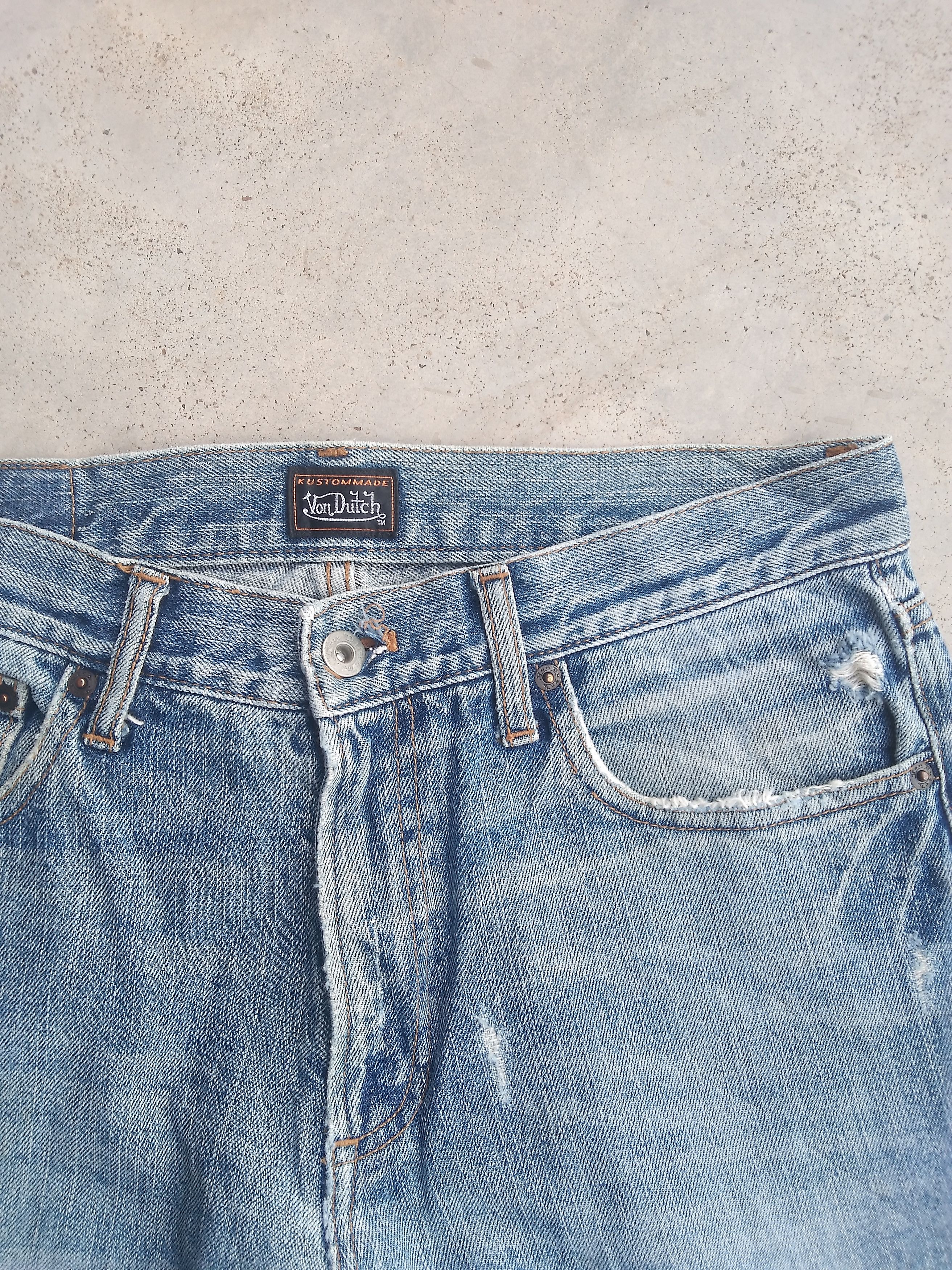Von Dutch Vintage Von Dutch Big Logo Straight Leg Jeans 31x32 Size US 31 - 7 Thumbnail