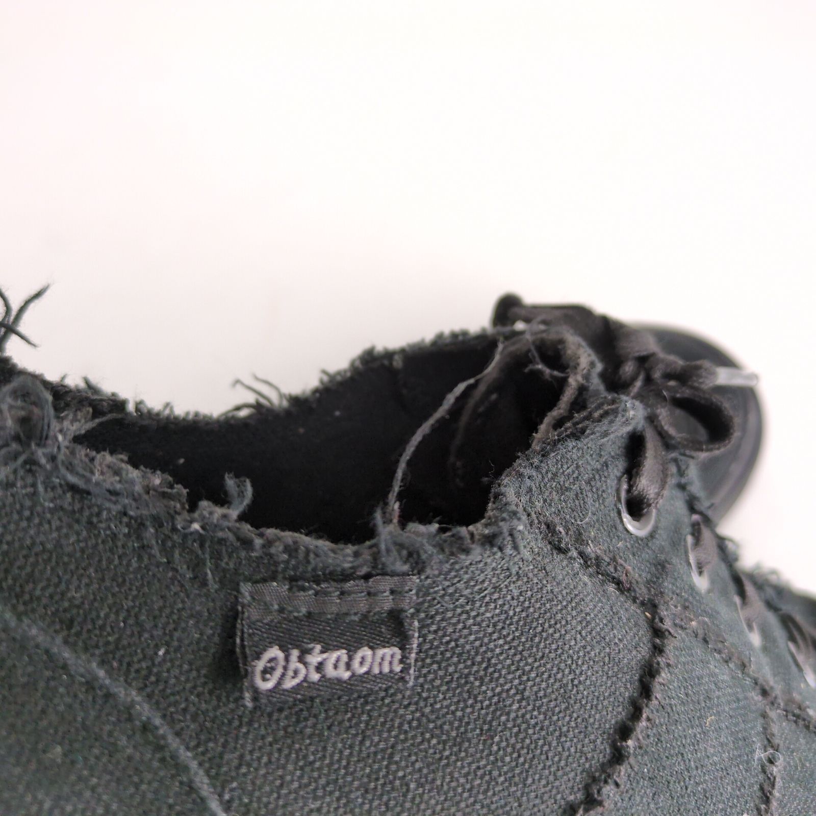 Other Obtaom Low Top Black Canvas Monochrome Sneakers Women's 10 Size US 10 / IT 40 - 11 Thumbnail