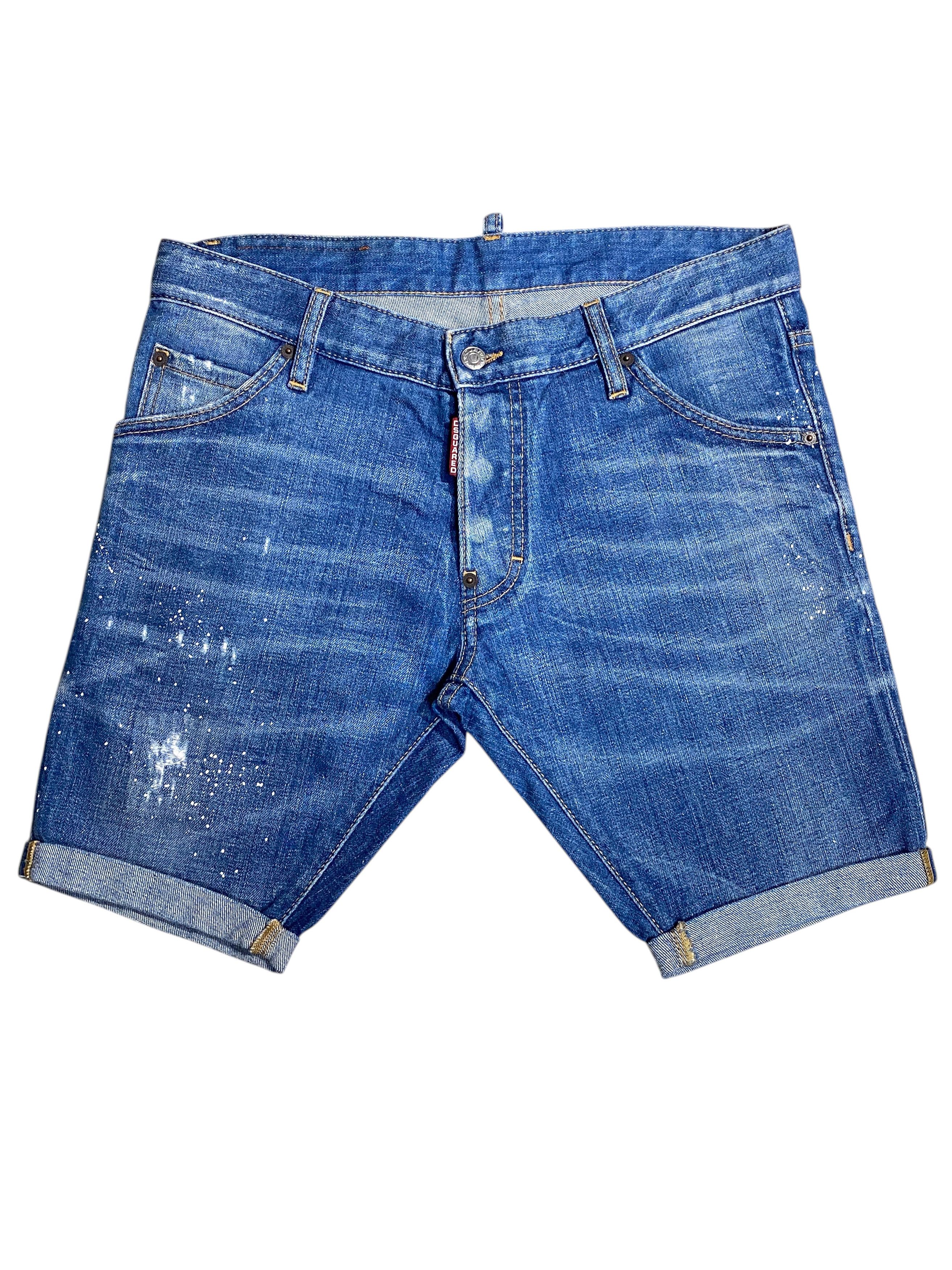 Dsquared2 Dsquared 2 Marine Distressed Washed Denim Shorts Vintage Y2K Size US 32 / EU 48 - 1 Thumbnail