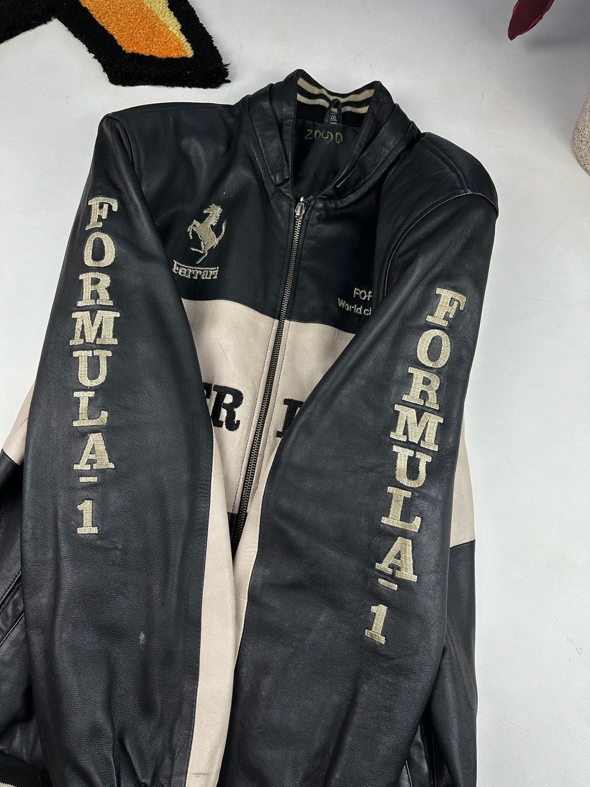Other FERRARI RACING LEATHER JACKET BOMBER FIT Size US XL / EU 56 / 4 - 5 Thumbnail