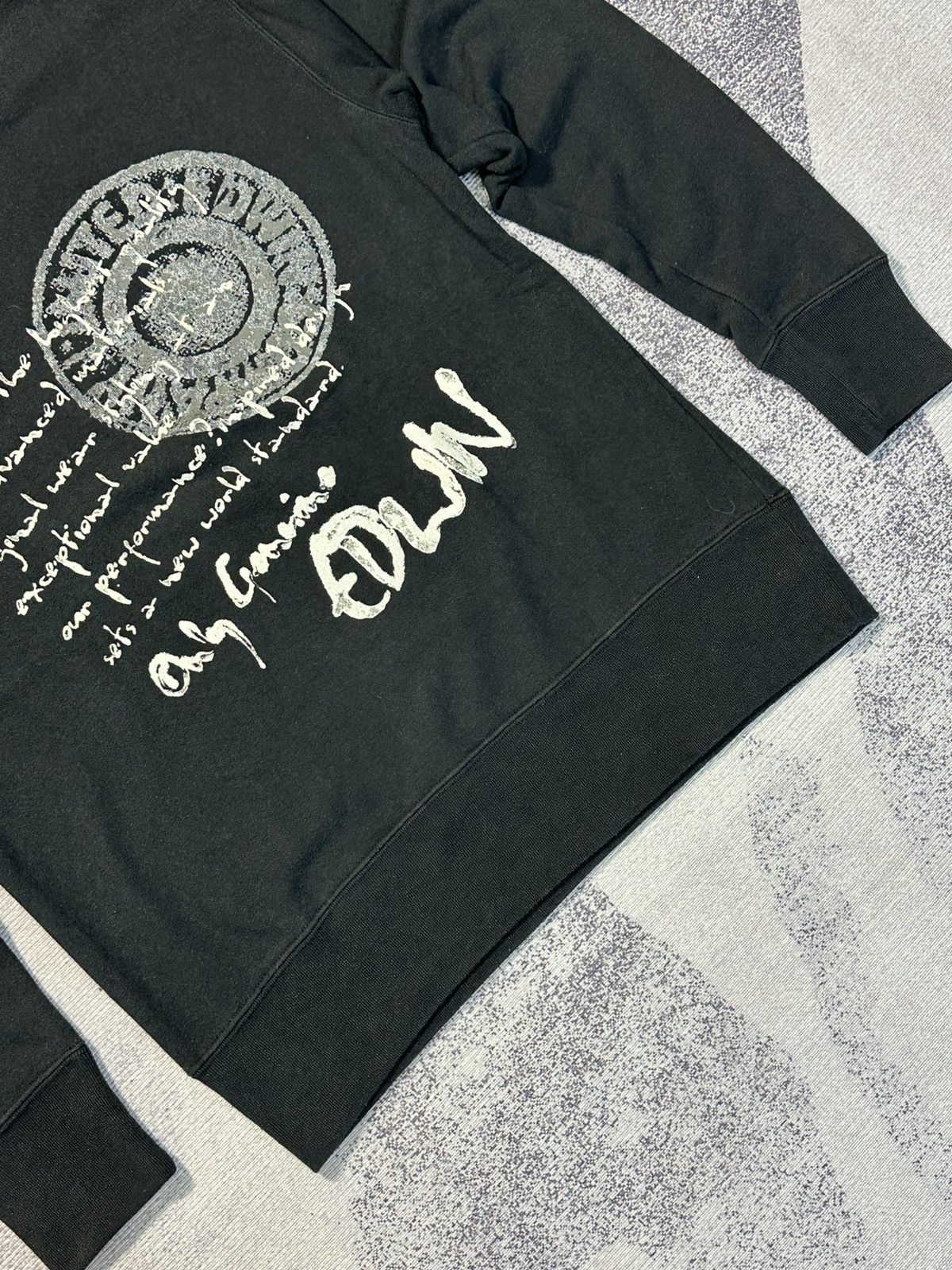 Japanese Brand 2000s Edwin Crewneck Navy Size US M / EU 48-50 / 2 - 2 Thumbnail