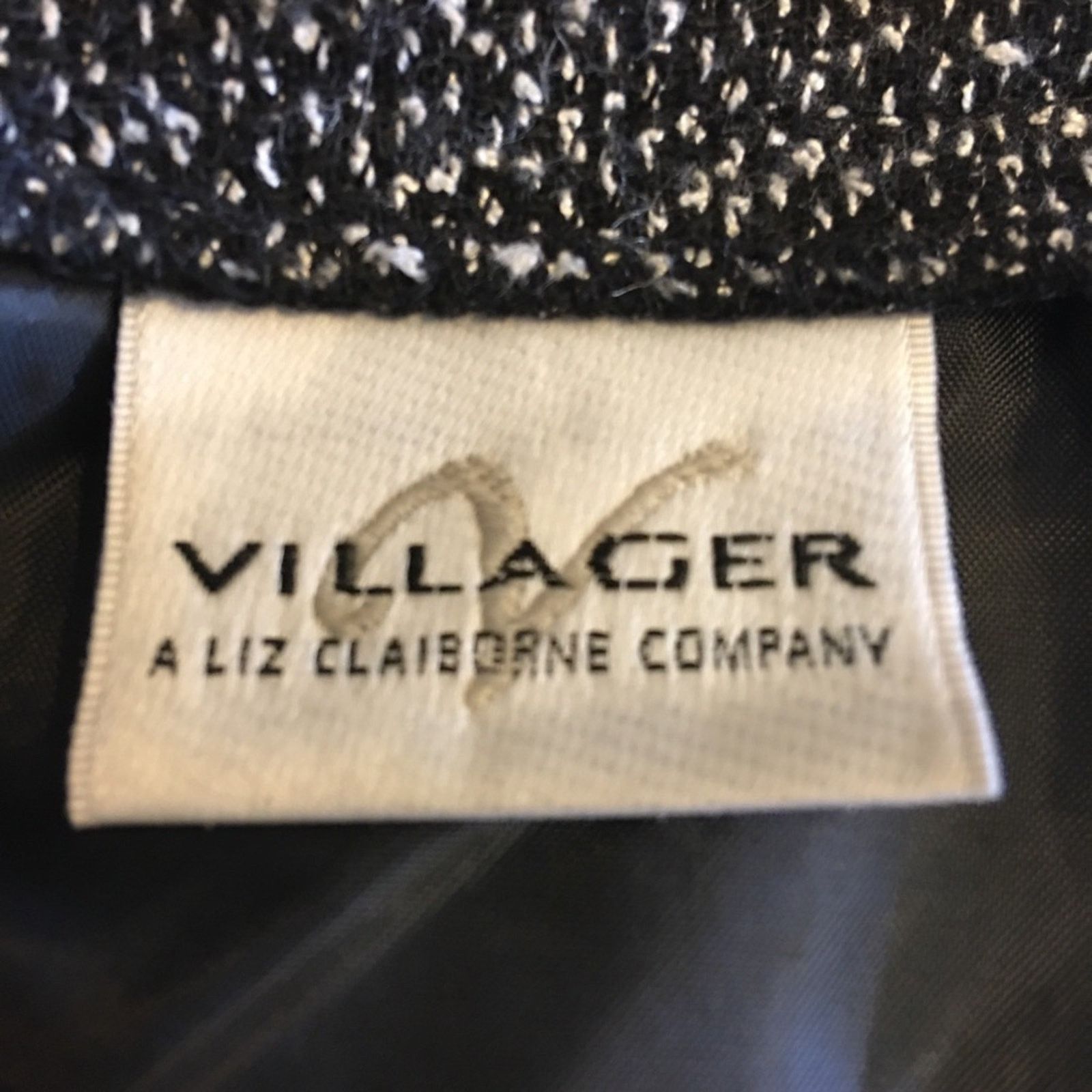 Vintage Villager black & white boucle career skirt suit 10 Size L / US 10 / IT 46 - 11 Thumbnail