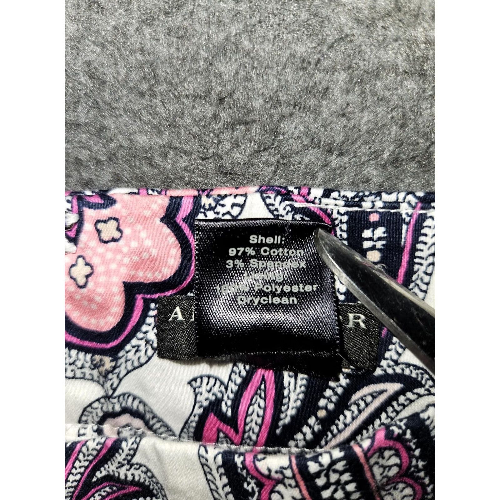 Ann Taylor Ann Taylor Skirt Womens 2P Petite Multicolor Paisley Stretch Lined Career Pencil 19in Waist 14in Zip Size 26" / US 2 / IT 38 - 3 Thumbnail