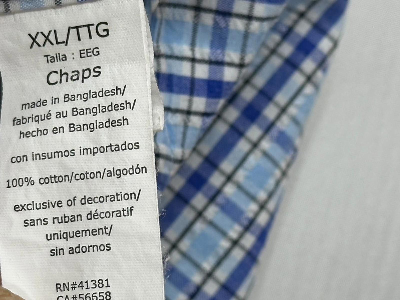 Chaps Ralph Lauren Chaps Plaid Embroidered Cotton Shirt Blue 2XL Size US XXL / EU 58 / 5 - 5 Thumbnail