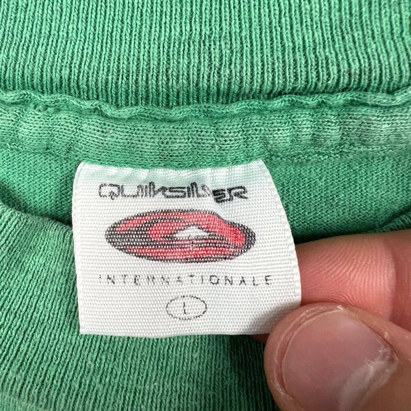 Quiksilver VTG Quiksilver Saltwater Denim Pineapple Single Stitch T-Shirt Mens L Green 80s Size US L / EU 52-54 / 3 - 3 Thumbnail