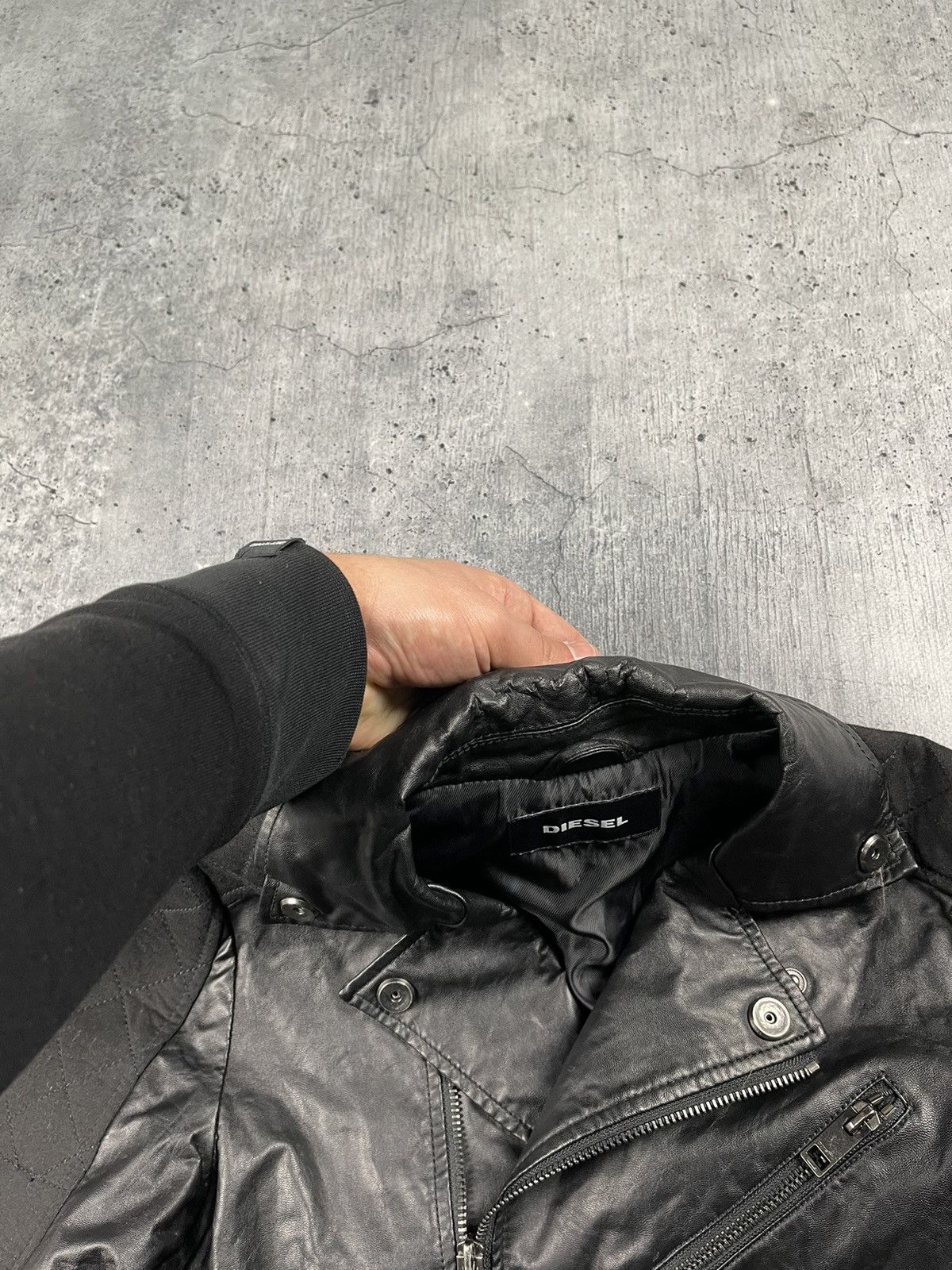 Diesel × Japanese Brand Diesel Amazing Faded Belt Leather Jacket Size XL / US 12-14 / IT 48-50 - 7 Thumbnail