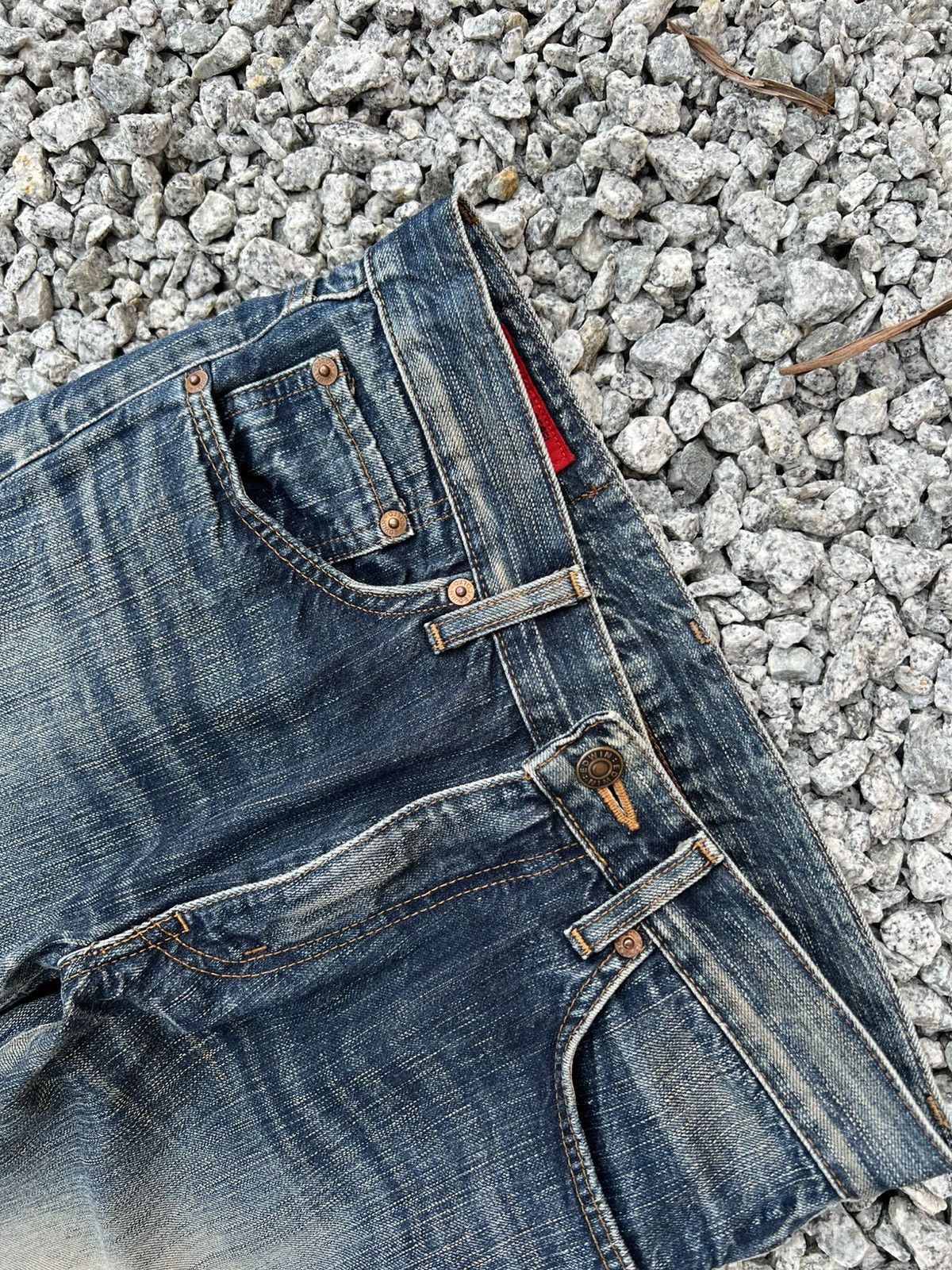 Japanese Brand Vintage Edwin 503 Rebel Bootcut Mud Wash Jean Size US 28 / EU 44 - 7 Thumbnail