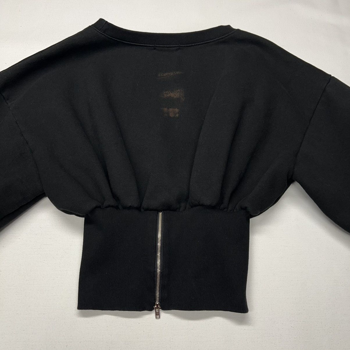 Other Laurent Sweater Black Cropped Zip Baggy Sweatshirt Designer Size S / US 4 / IT 40 - 8 Thumbnail