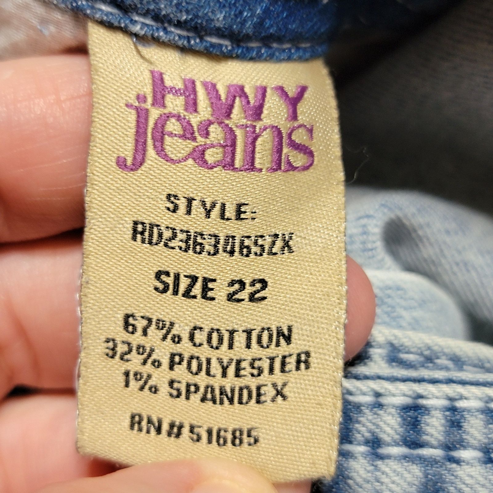 Other Highway Jeans Ladies Overalls w/ Full Button Front - Size 22 Size 42" / US 20 - 6 Thumbnail