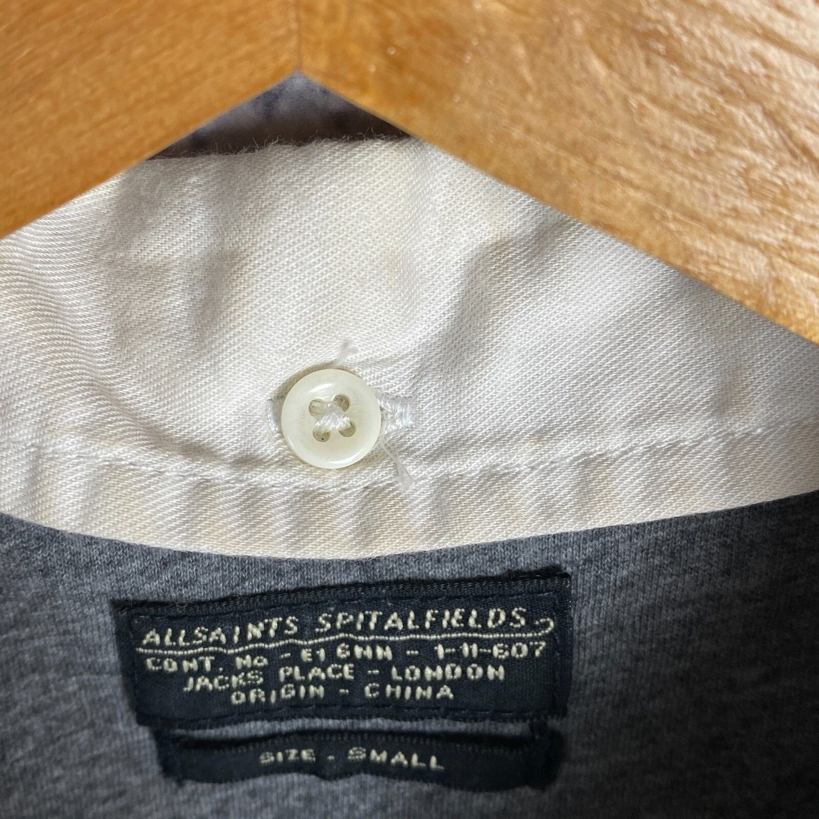 Allsaints Allsaints Polo Shirt Men's Size S Gray Cotton Short Sleeve ` Size US S / EU 44-46 / 1 - 7 Thumbnail