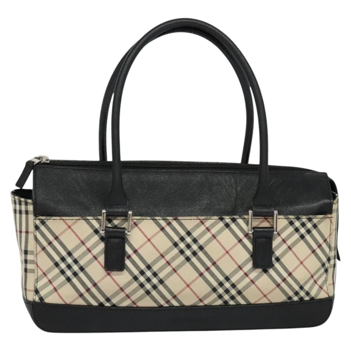 Burberry Burberry Nova Check Hand Bag Canvas Beige Black Size ONE SIZE - 13 Thumbnail