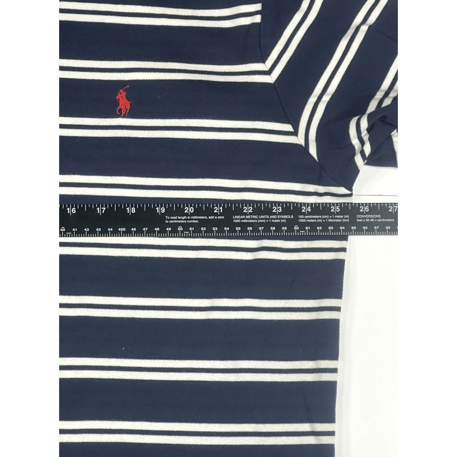 Ralph Lauren Polo by Ralph Lauren Polo Shirt Size XL Blue White Stripes Short Sleeve Men's Size US XL / EU 56 / 4 - 4 Thumbnail