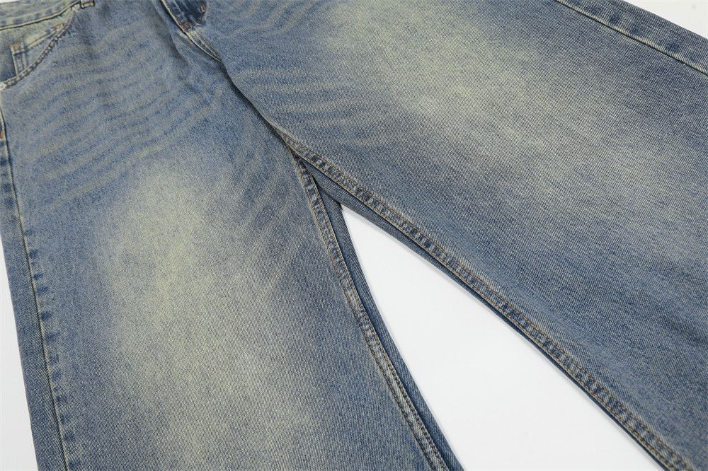 Jean Men's hippie trendy loose washed flared jeans Size US 32 / EU 48 - 4 Thumbnail