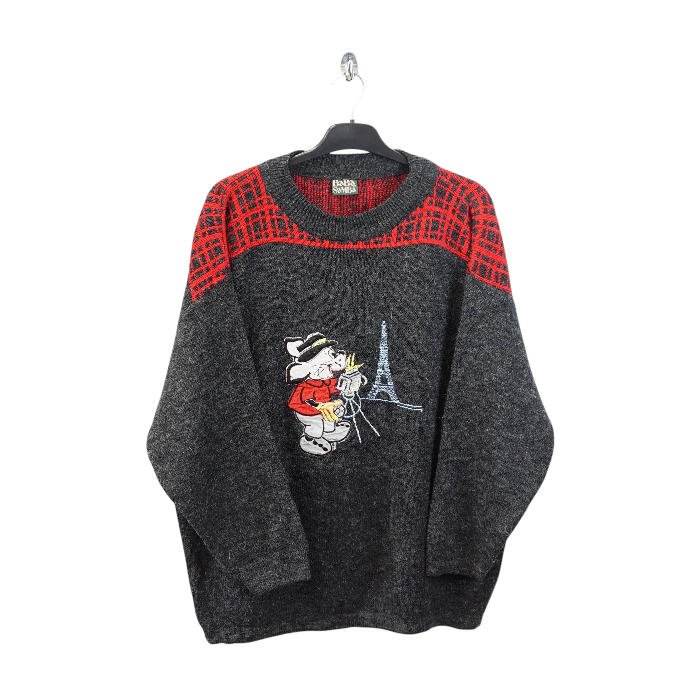 Vintage Archive 1990's Knitted Embroidery Sweater Size US S / EU 44-46 / 1 - 1 Thumbnail