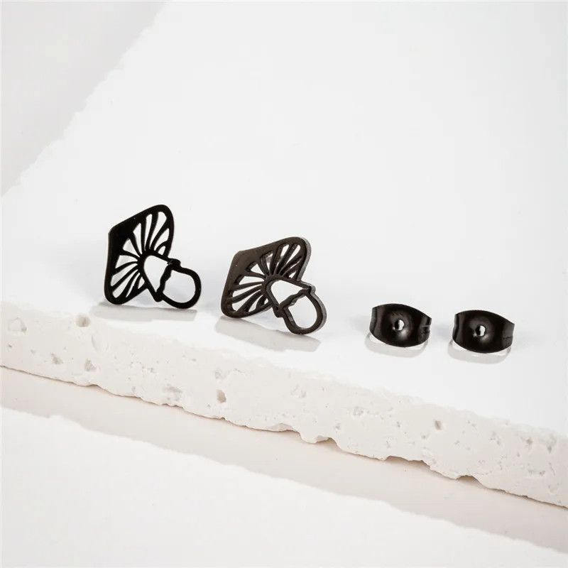 Jewelry Mushroom Stud Earrings Charm Earring Gift Size ONE SIZE - 1 Preview