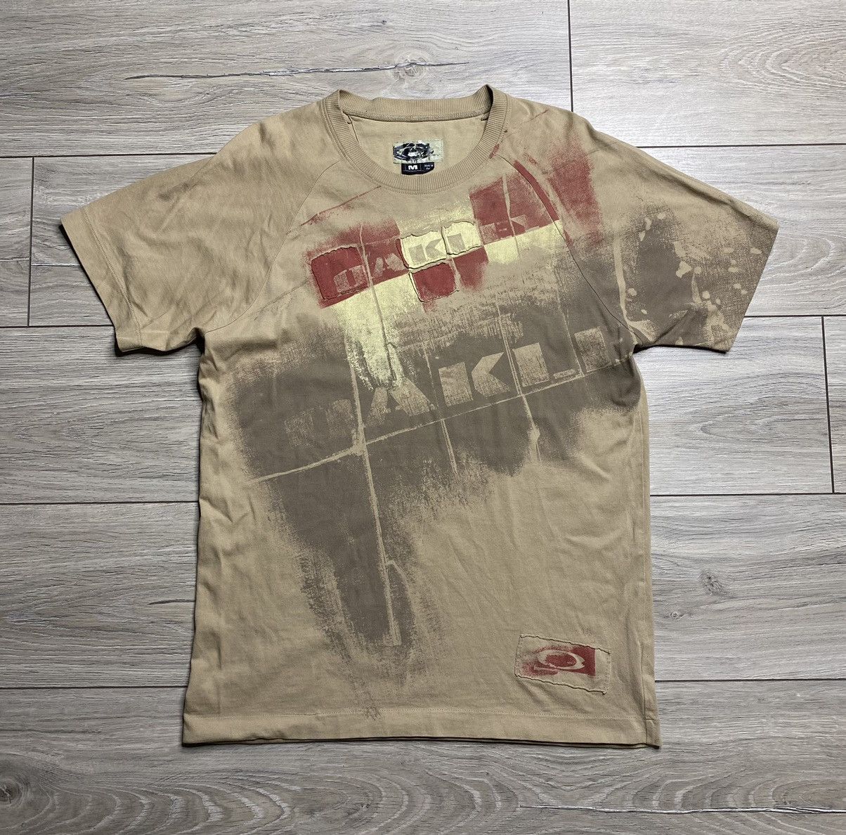 Vintage Oakley Overprinted Y2K Big Logo T Shirt Tee Rare
